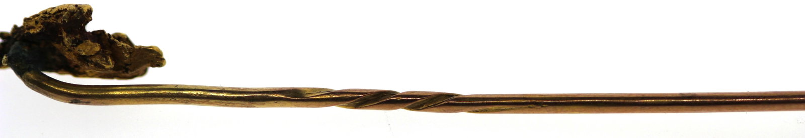 Natural Gold Nugget, tests 22ct, on 9ct Pin - 3