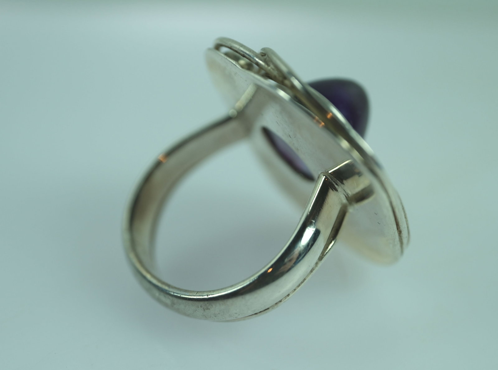 Amethyst Ring in Sterling (925) Silver - 4