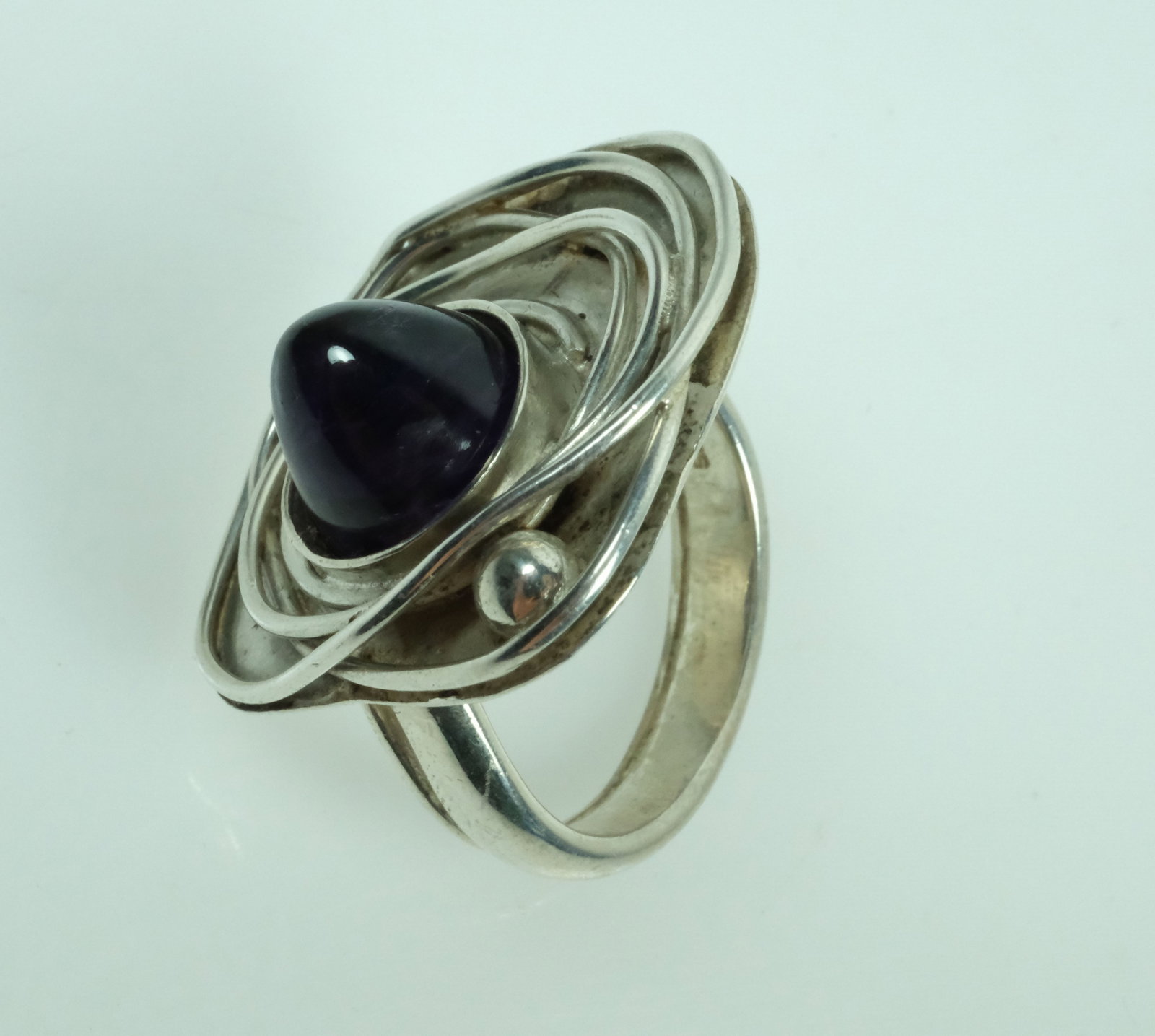 Amethyst Ring in Sterling (925) Silver - 5
