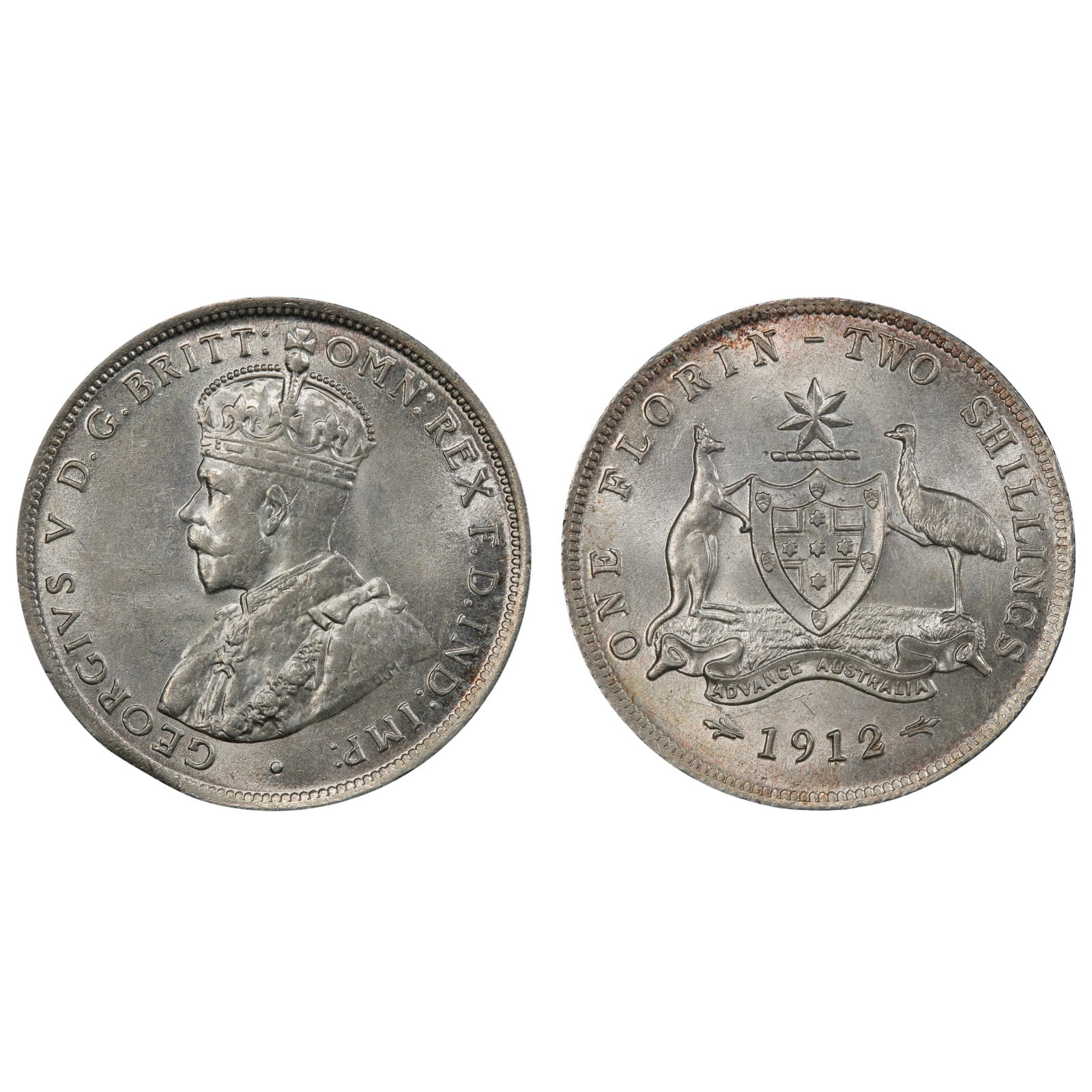 Australia 1912 Florin, PCGS AU58 (1 of 2)