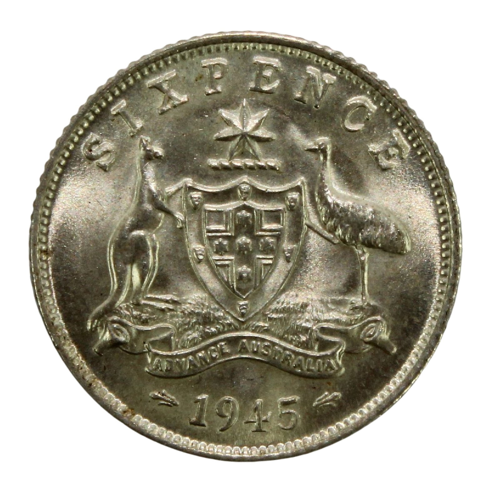 Australia 1945 Sixpence, Gem (1 of 2)