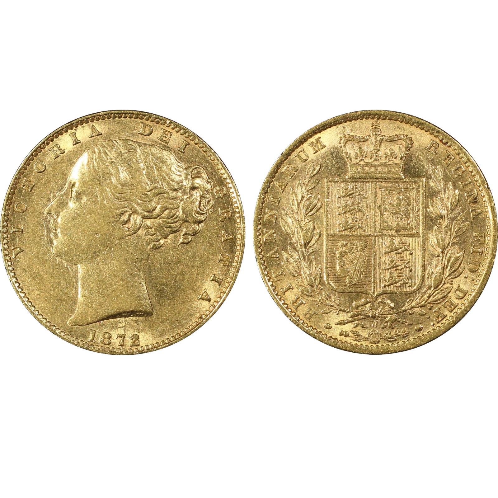 Australia 1872 M 'Medal Alignment' Sovereign PCGS AU55 (1 of 2)