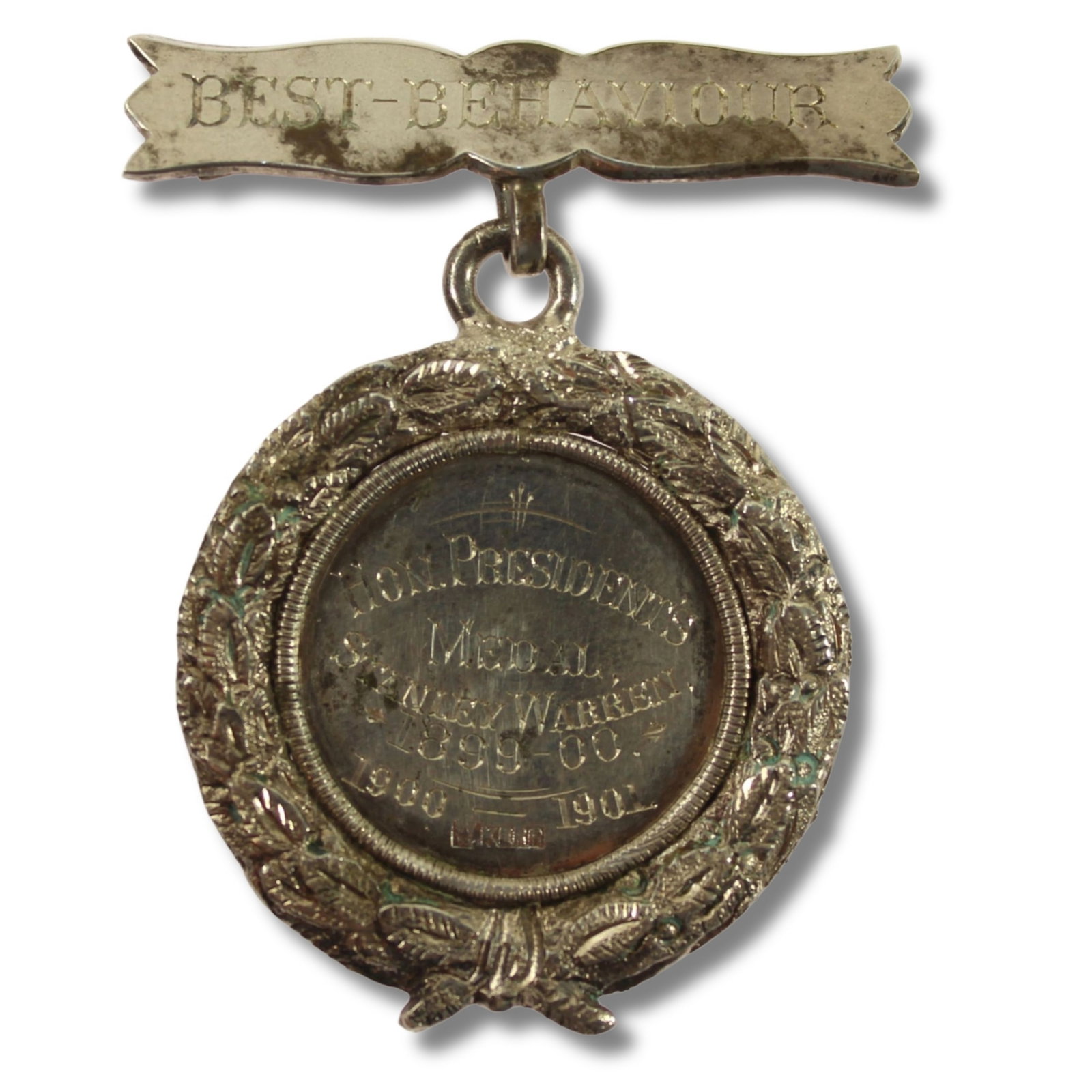 Australia 1899-1900 & 1900-1901 Silver (925) Medal for the 'First Sydney Company - Boys Brigade',EF: Awarded by the Hon President's to 'Stanley Warren' for Best-Behaviour By Sydney Jewellers W Kerr Size Hangs 6cms with Suspension Bar Medium Coins, Monies & Stamps