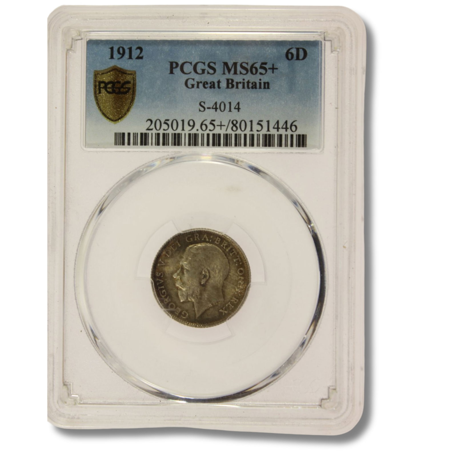 Great Britain 1912 Sixpence, PCGS MS65+: George V Medium Coins, Monies & Stamps