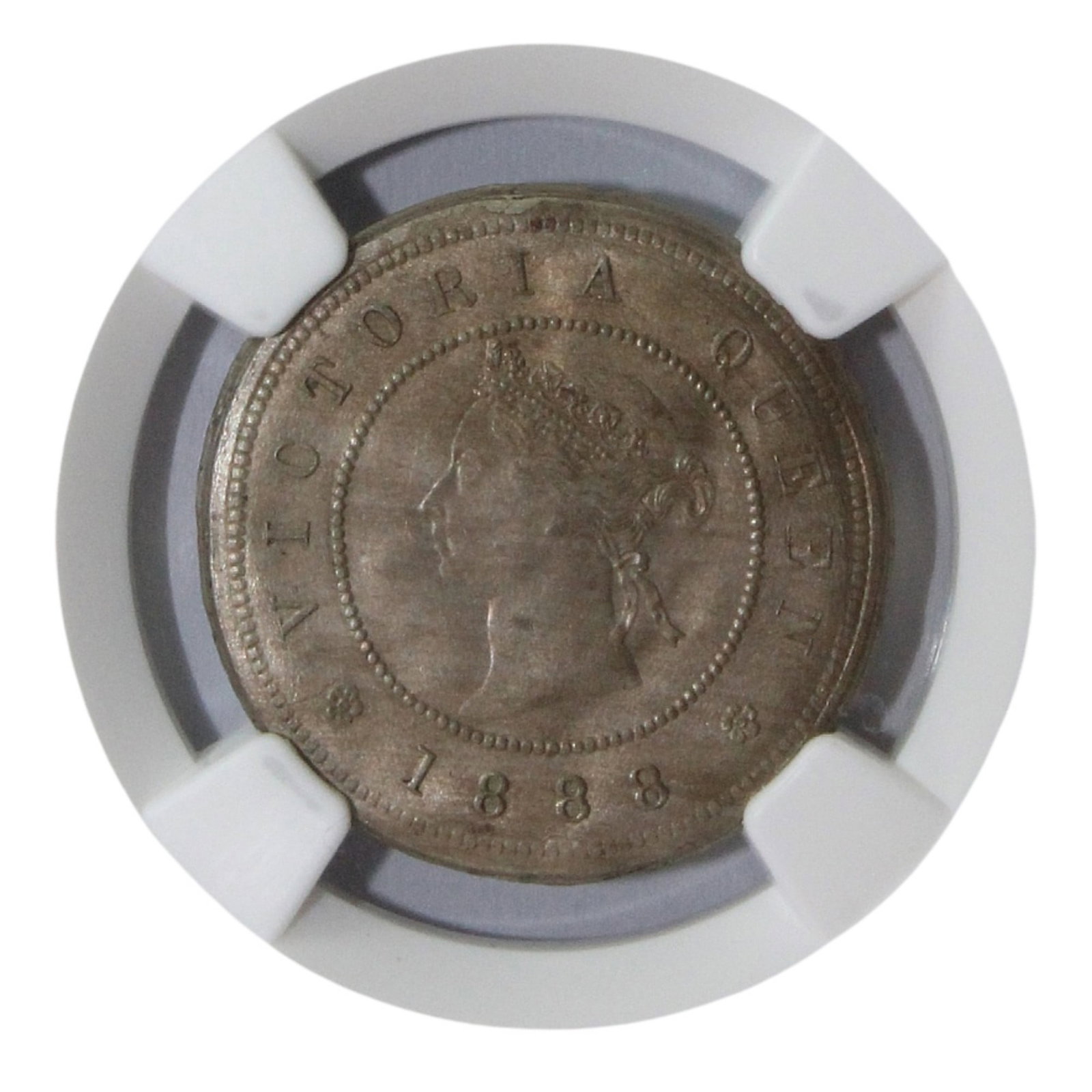 Great Britain / Jamaica 1888 Penny / Farthing Cu-Ni 'Mule', NGC MS66 (1 of 4)