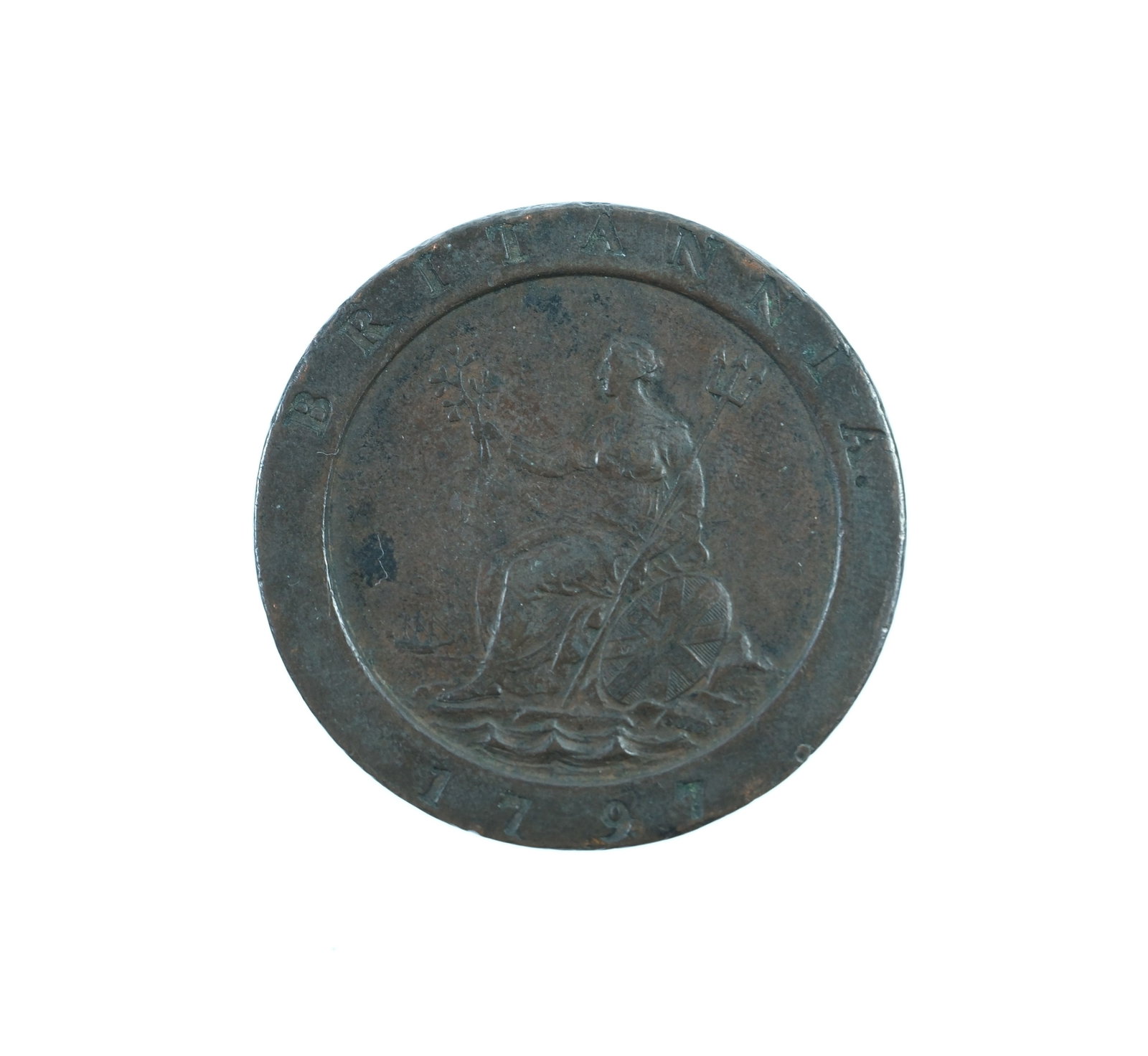Great Britain / Australia 1797 George III 'Cartwheel' Twopence, about Extremely Fine - 2