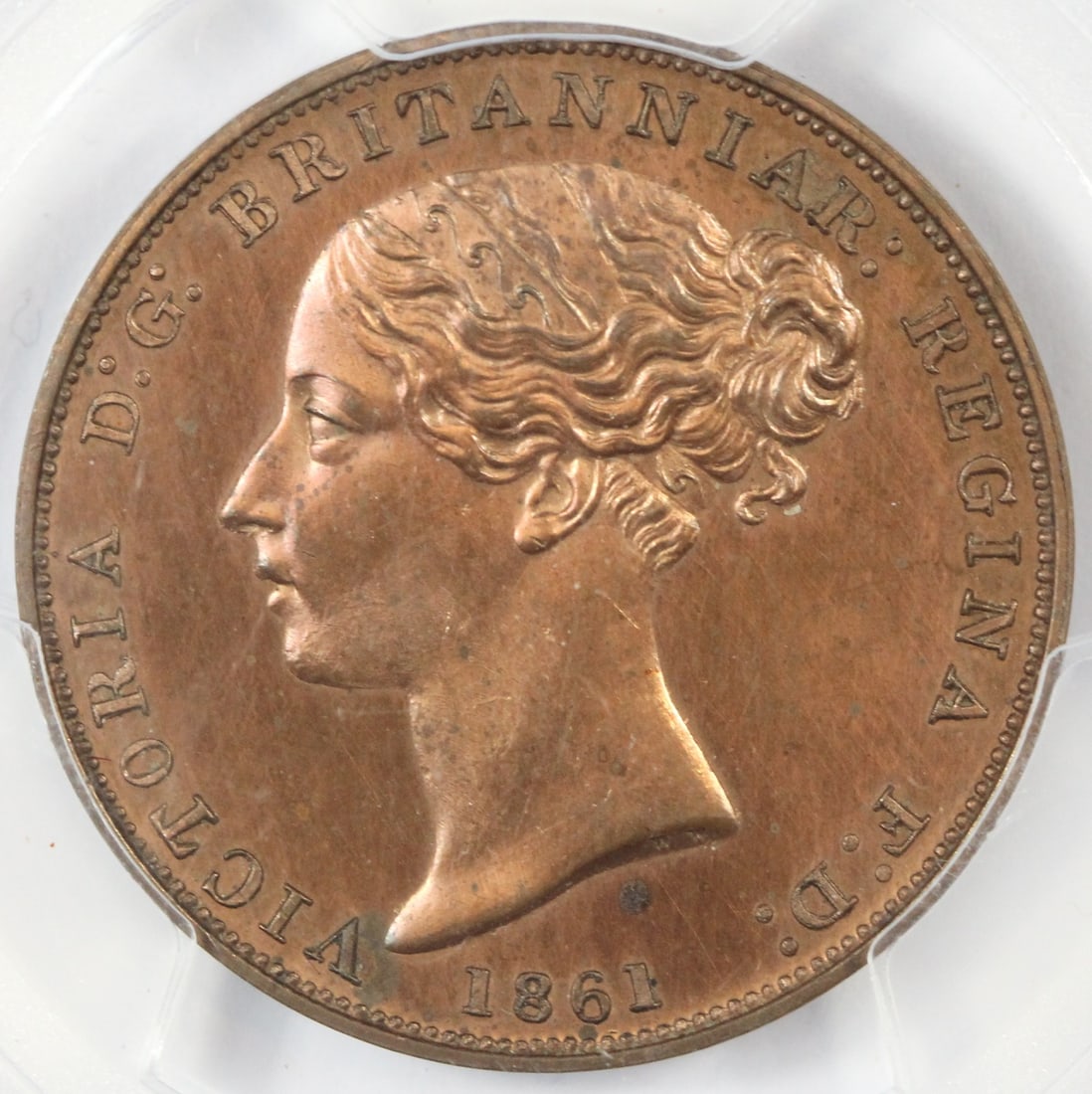 Gibraltar 1861 2 Quarts Proof, PCGS PR61 RB (Pop 1) - 2