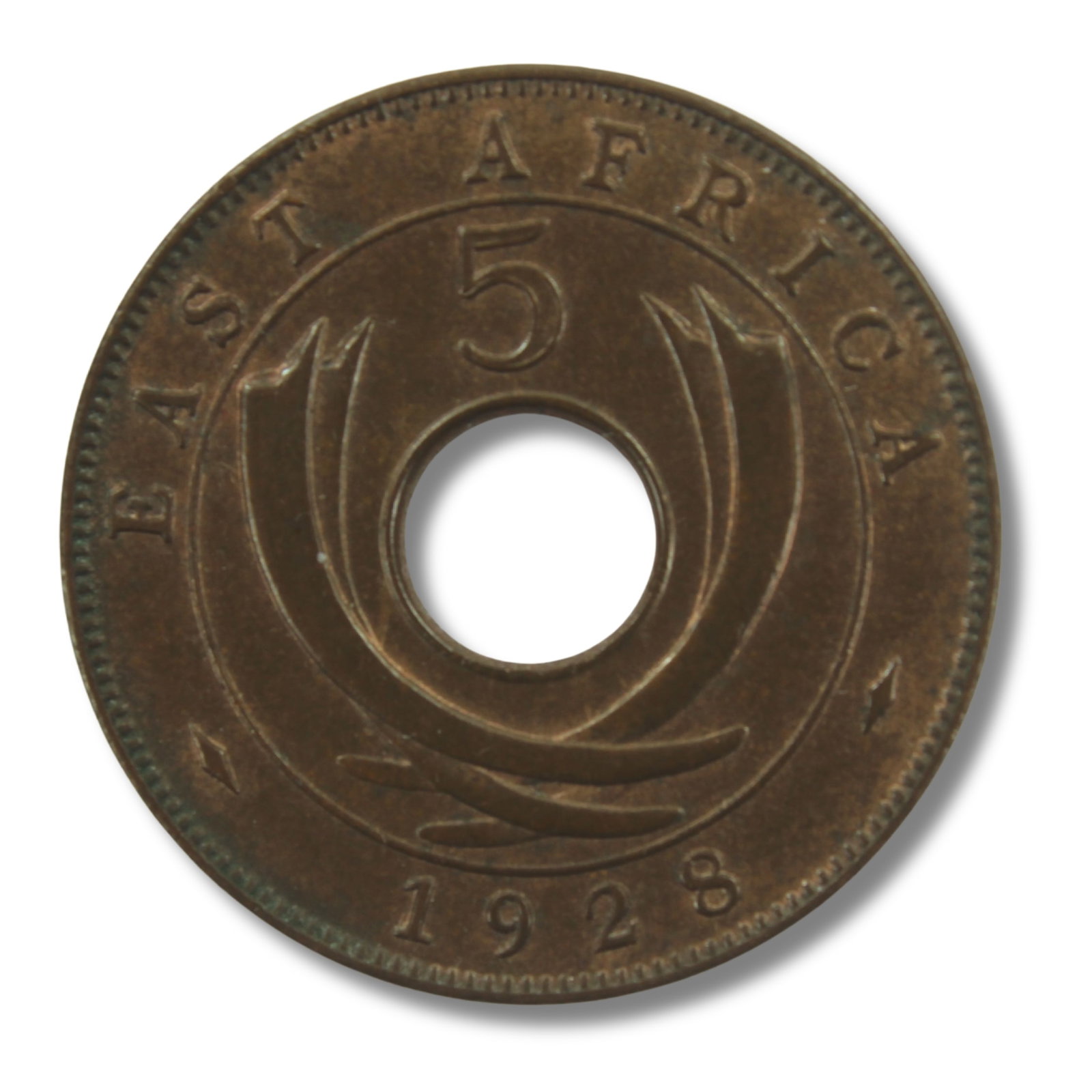 East Africa (British) 1928 Five Cent, Uncirculated (1 of 2)