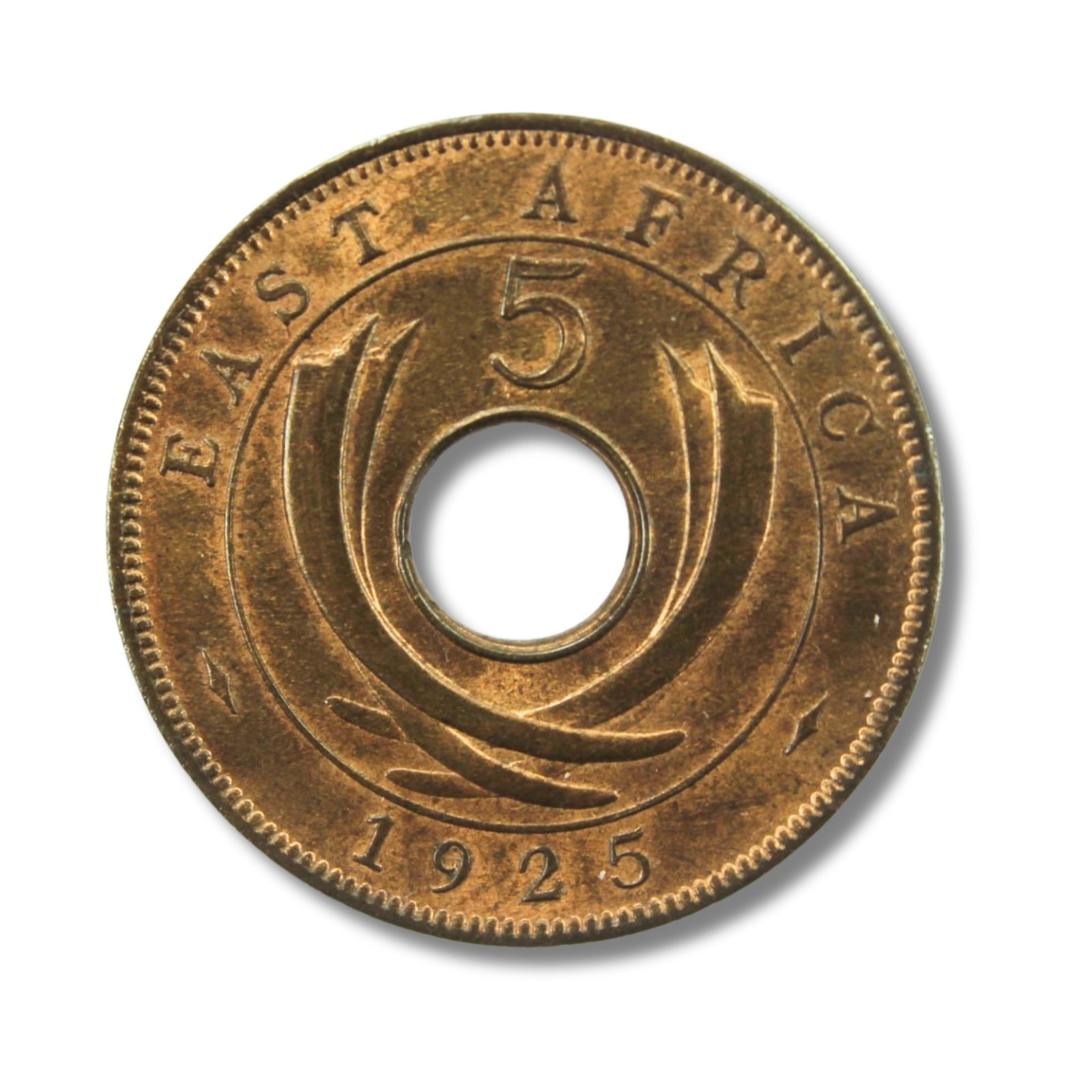East Africa (British) 1925 5 Cent, Choice Uncirculated (1 of 2)