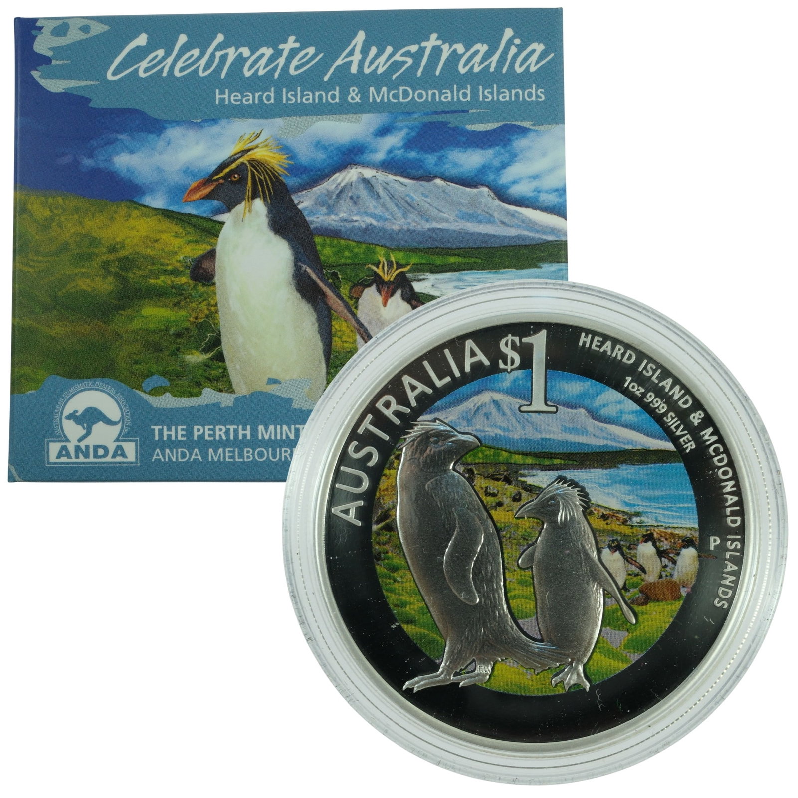 Australia 2011 'Penguins' Coloured Silver (999) $1, FDC (1 of 4)