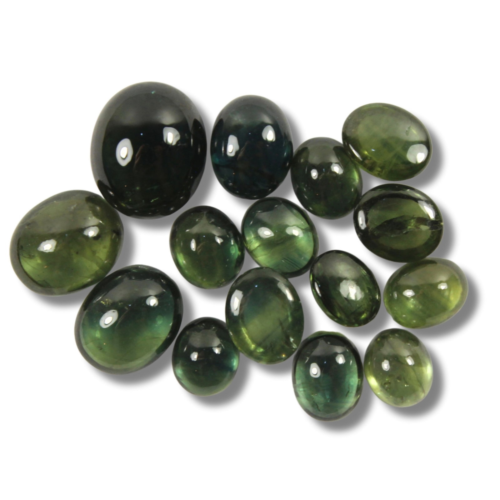 Green Cabochon Sapphires (15) (1 of 2)
