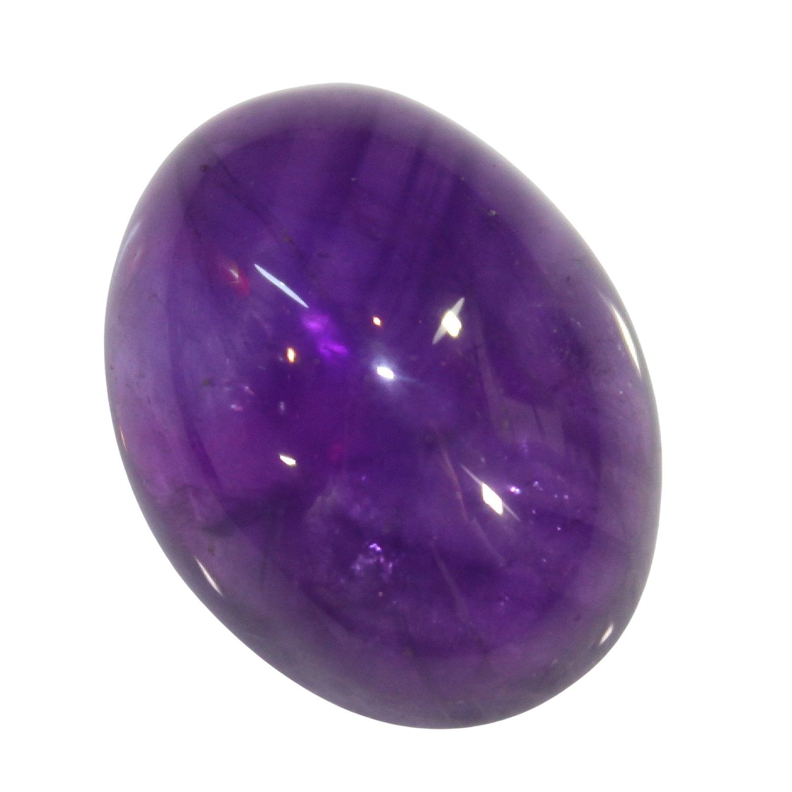 High-domed Cabochon Amethyst Gemstone with deep purple colour: Suitable for use in a Ring or Pendant Size Weight 49.50 carats Medium Loose Stones & Beads