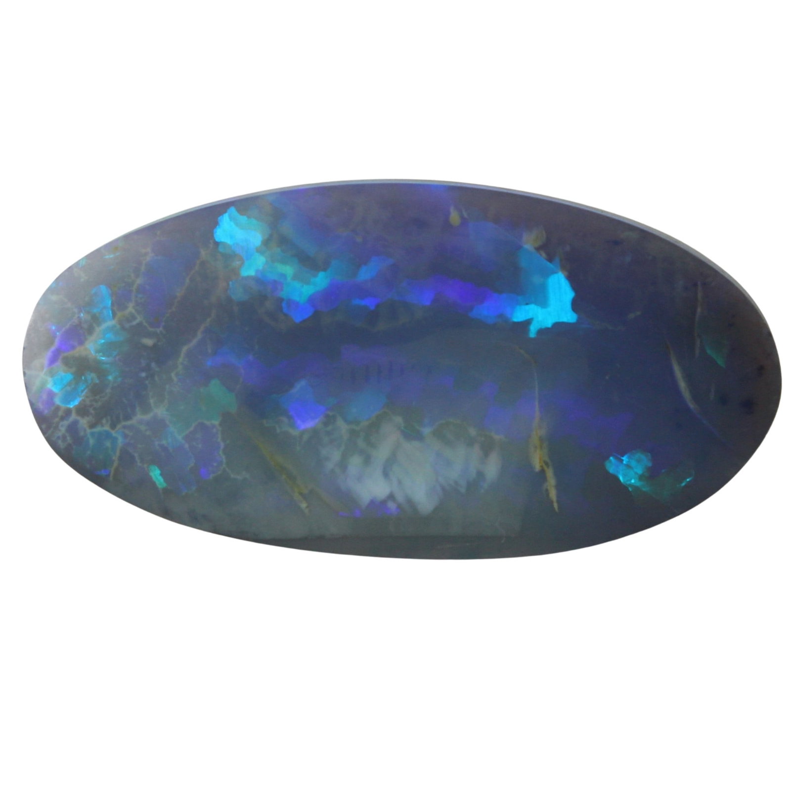 Australian Oval shaped Solid Black Opal (1 of 2)