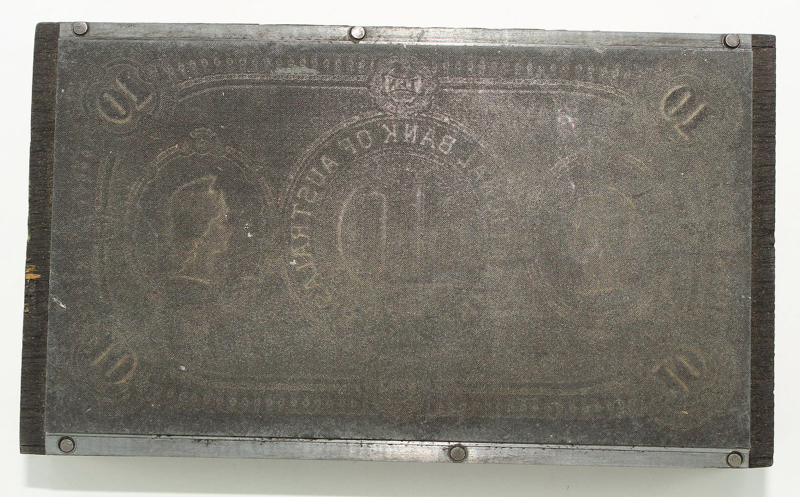 National Bank of Australasia 1880 - 1910 £10 Miniature Printing Plate (Reverse) c.1973-4 - 2