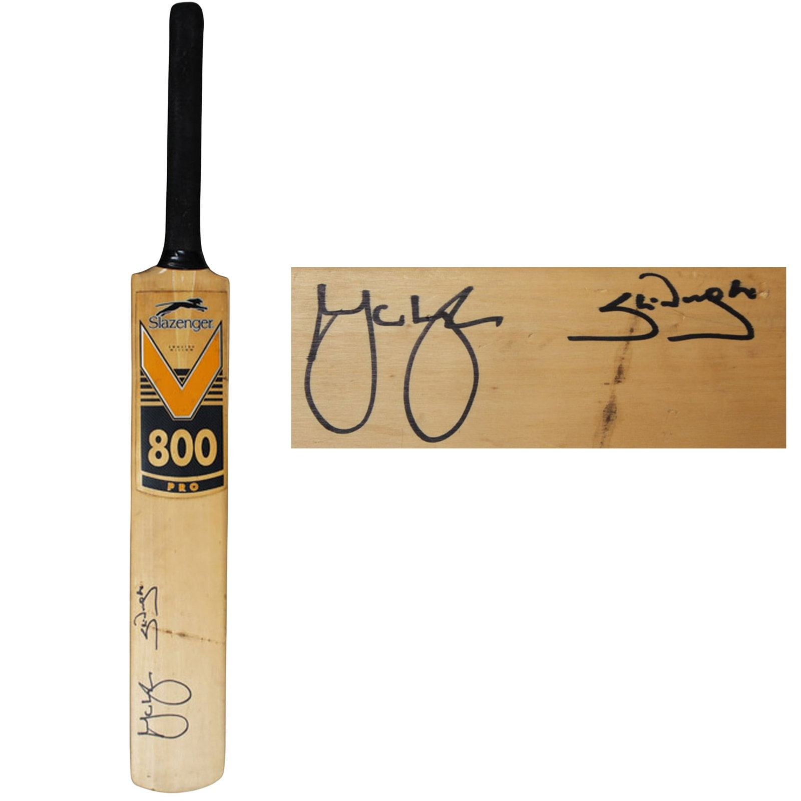 Cricket Bat signed by Steve & Mark Waugh (1 of 3)
