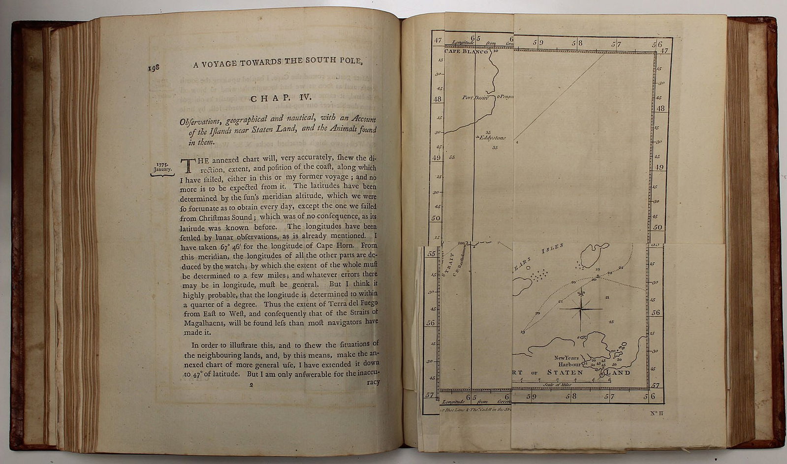 Cook's (James) 2nd Voyage. Fourth Edition in two leather-bound volumes - 7