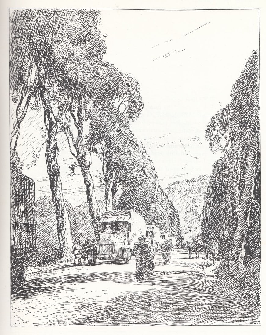 Theodore Penleigh Boyd (Australian,1890 - 1923) "A Road in France" Original Pen Drawing - 2