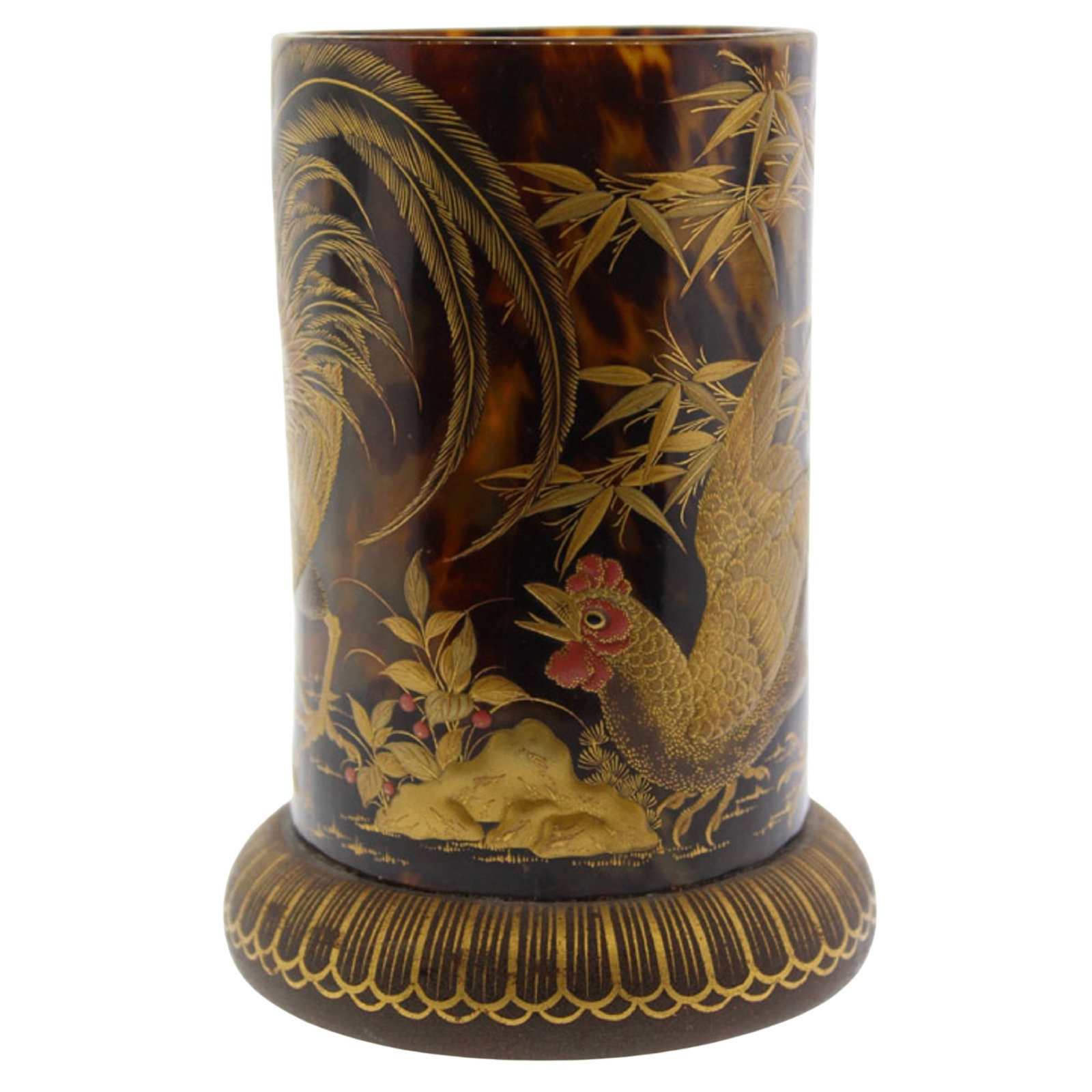 High Quality 19th Century East Asia Tortoise Shell Brush Pot (1 of 3)