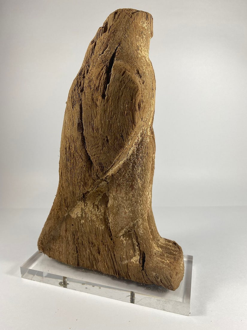Ancient Ptolemaic (Egyptian) Wooden Statue of Horus in the form of a Falcon - 2