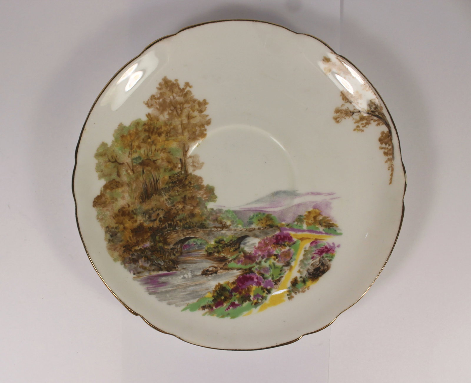Vintage Shelley ‘Heather’ Trio Bone China Teacup, Saucer & Tea Plate Trio - 6
