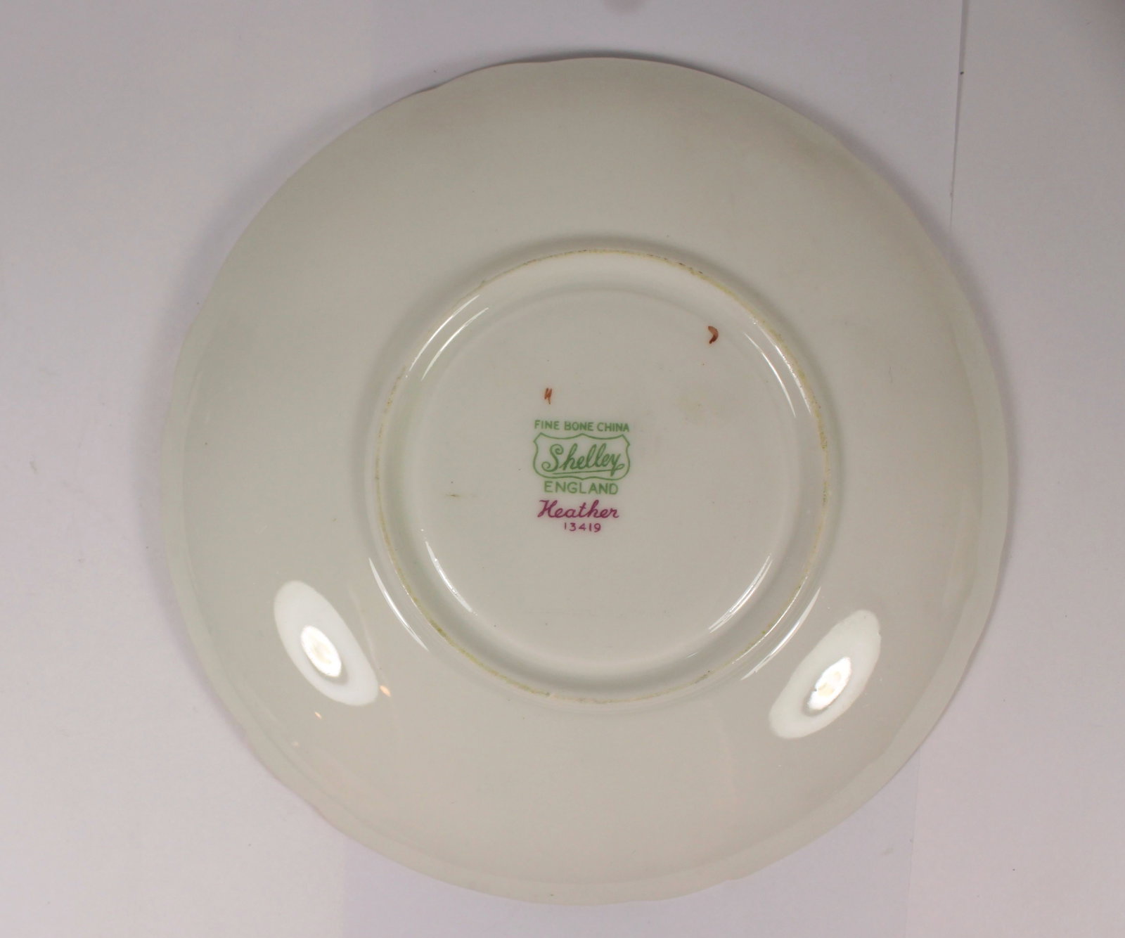 Vintage Shelley ‘Heather’ Trio Bone China Teacup, Saucer & Tea Plate Trio - 7