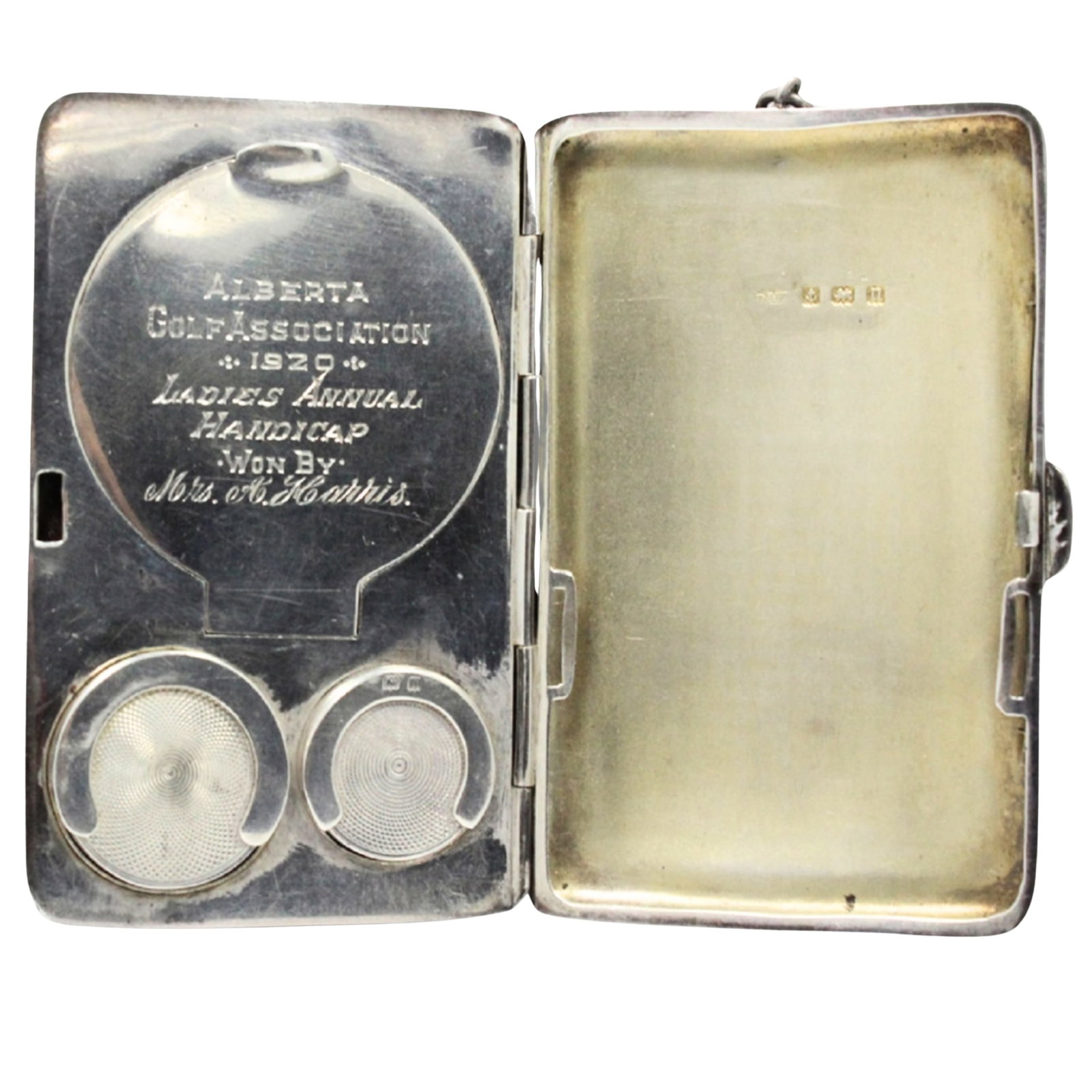 Antique Sterling (925) Silver Half Sovereign & Sovereign Compact Case with provision for cigarettes (1 of 2)