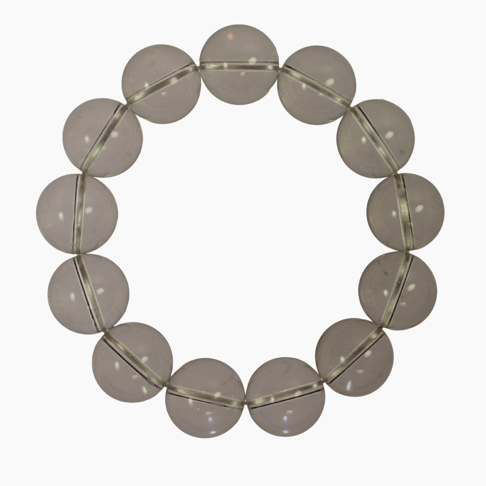 Rock Crystal Expander Bead Bracelet: . Medium Bracelets