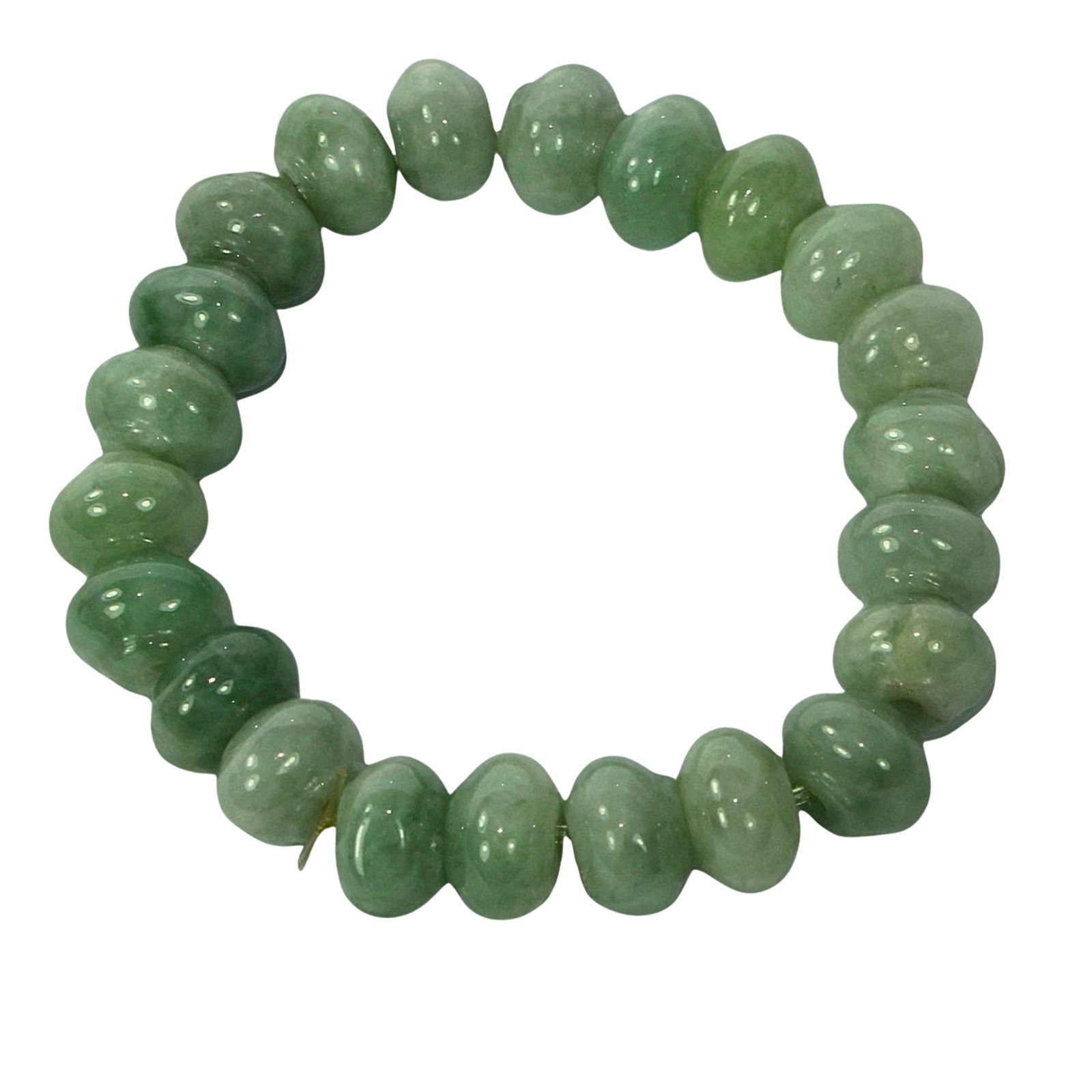 Carved Bead Bracelet in natural Jadeite (1 of 1)