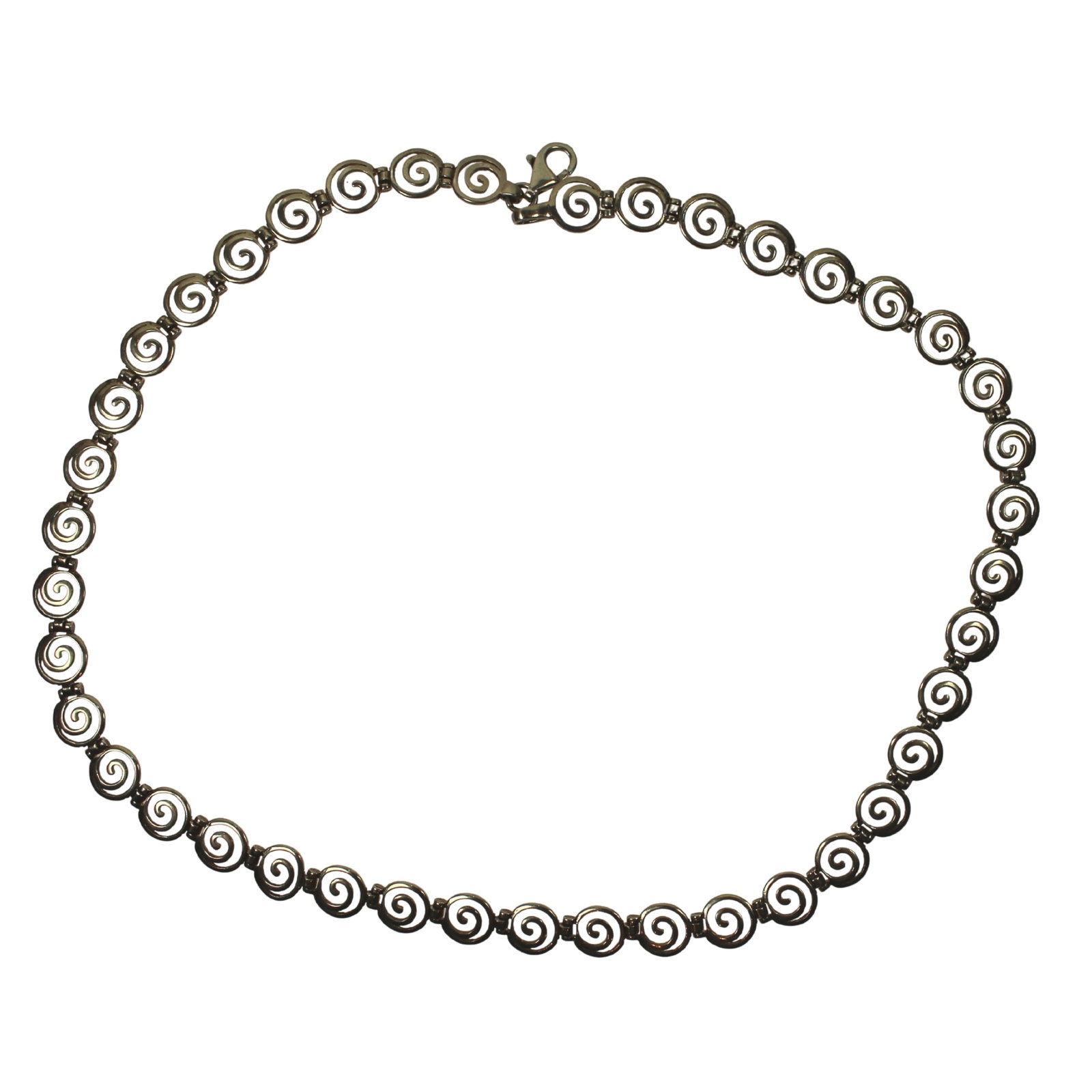 Designer Necklace in Sterling (925) Silver: Elegant Size Open length 43cms : Weight 16.96gms Medium Necklaces & Pendants