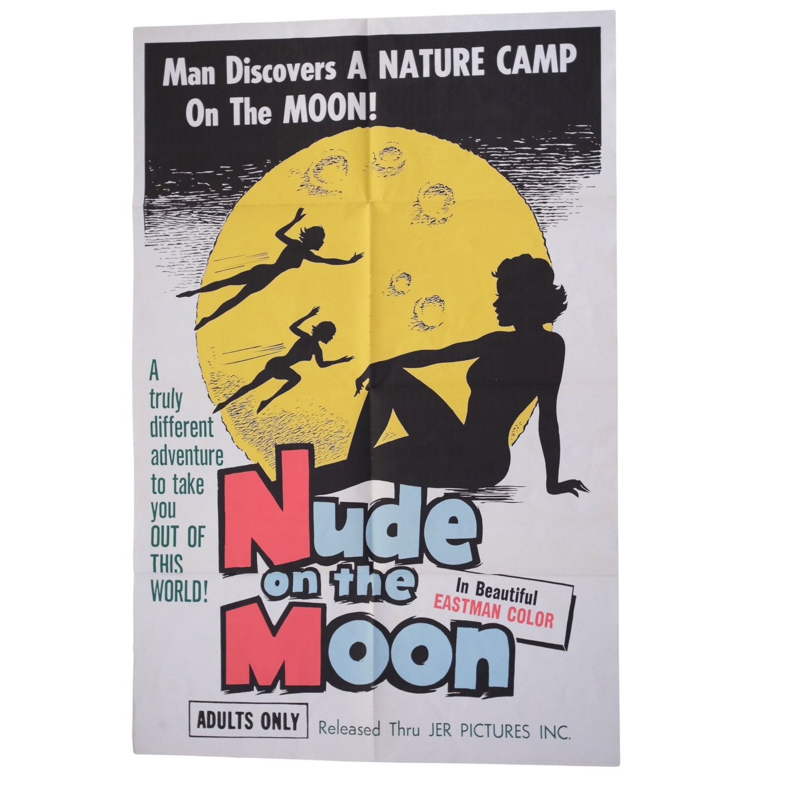 Nude on the Moon, (J.E.R. Pictures Inc. © 1961) near Mint: Printed in U.S.A, D.Wishman Art Size 104 x 68cms Condition Quad Folds Medium Collectables