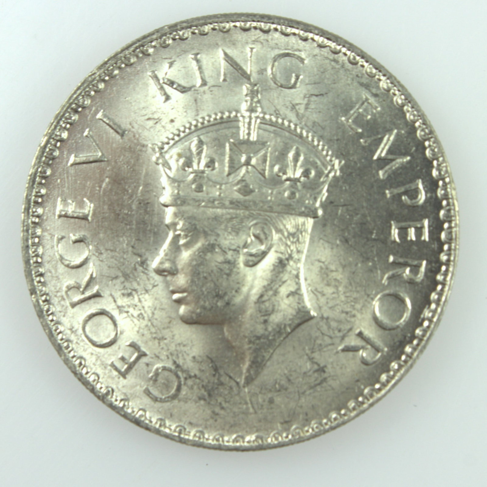 India (British) 1941 (B) Silver (500) Rupee, Brilliant Uncirculated - 2