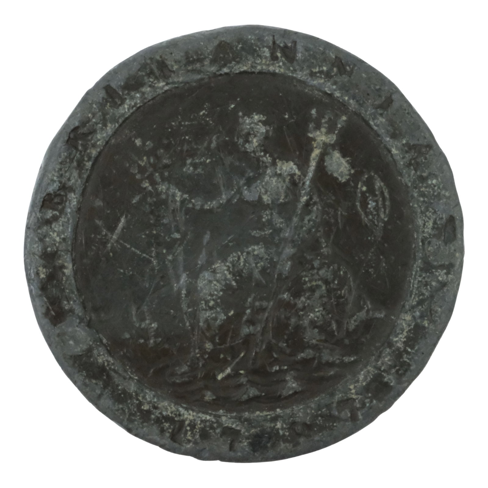 Great Britain / Australia 1797 Cartwheel Twopence Forgery Cast in Lead: Most likely an early contemporary forgery of this Proclamation-era coin Medium Collectables