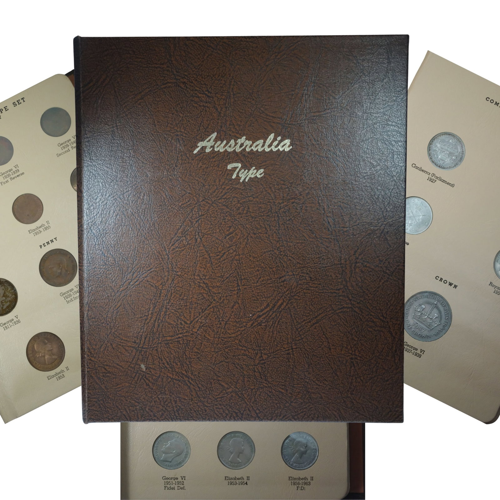 Australia Pre-decimal & Decimal Type Set Type Set in Dansco Supreme Album, Average circulated: Includes Melbourne Centenary Florin Medium Collectables Exhibited Coins, Australia & New Zealand