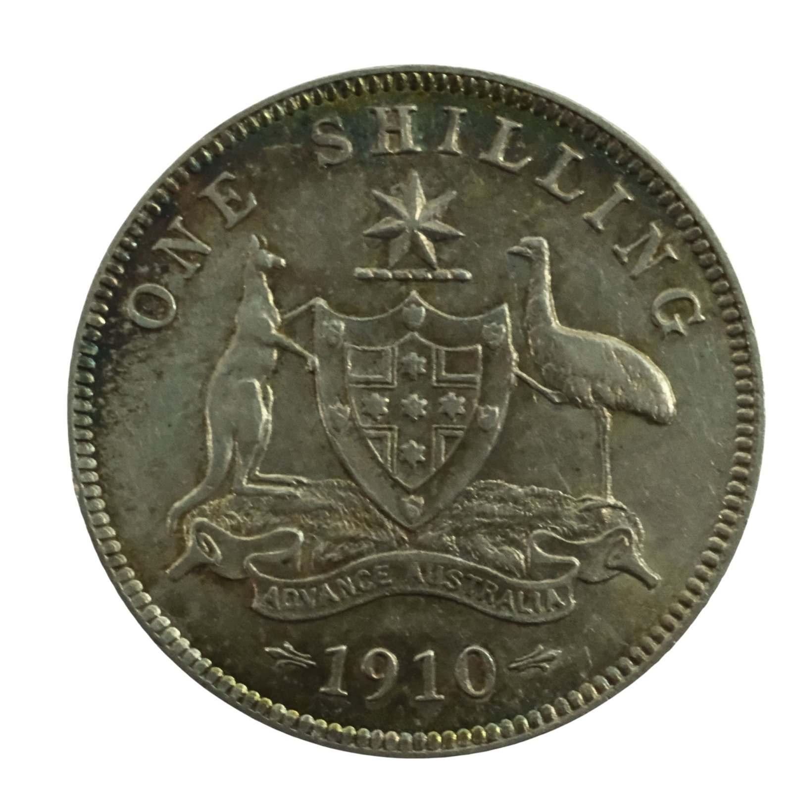 Australia 1910 Shilling, virtually Uncirculated (1 of 2)