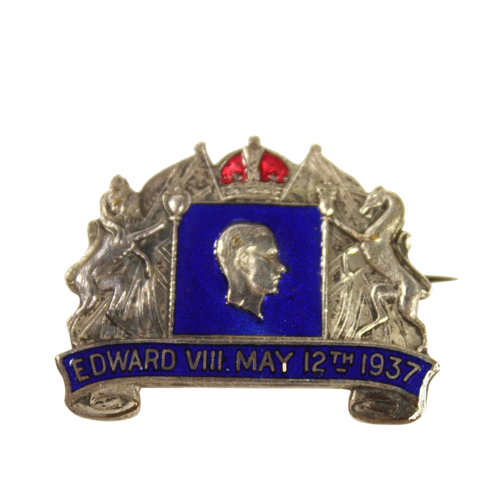 Great Britain 1937 - dated Souvenir Enamelled Badge for the 'Coronation of Edward VIII' (1 of 1)