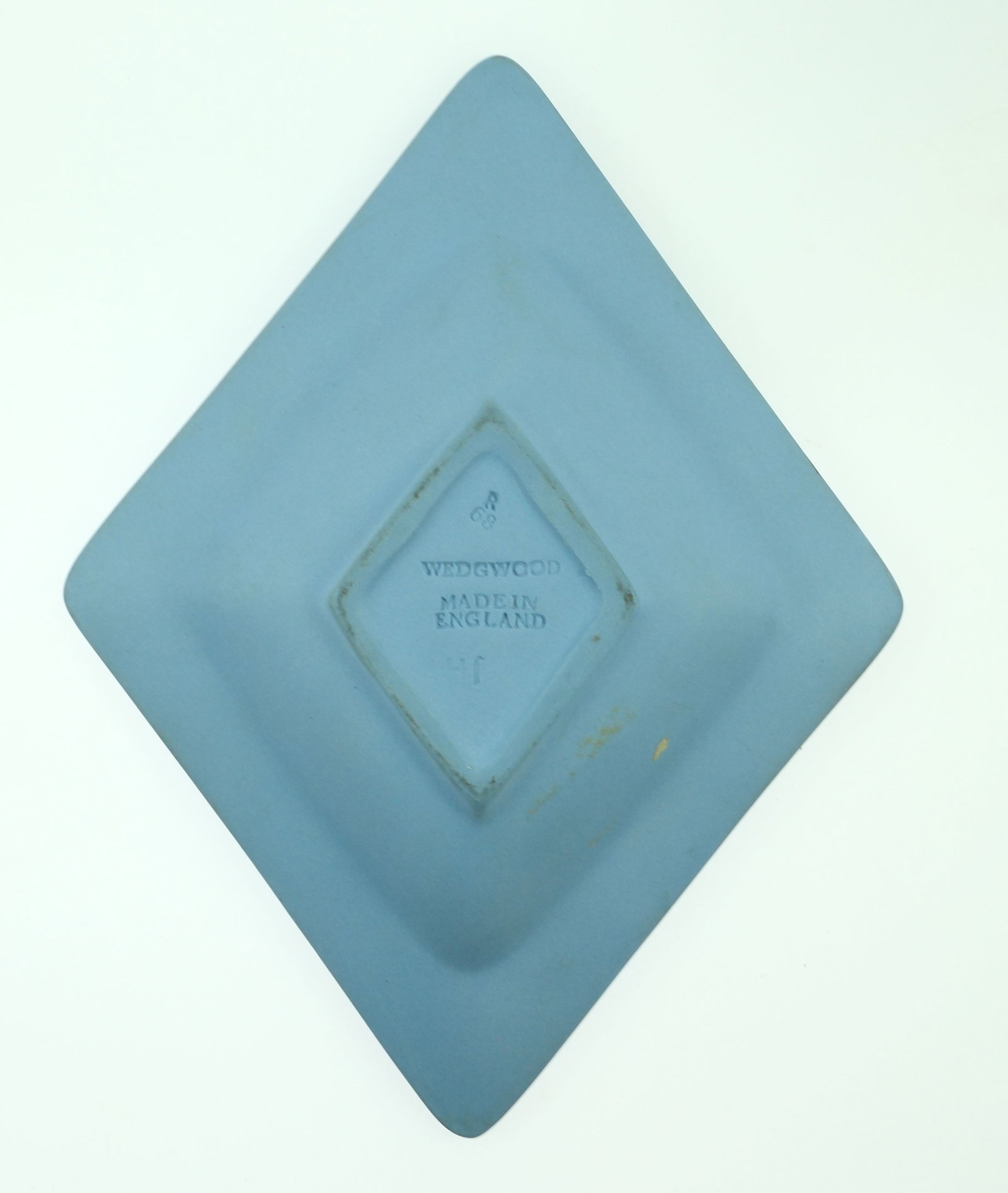 Wedgwood Blue Jasperware Diamond Plate - 2