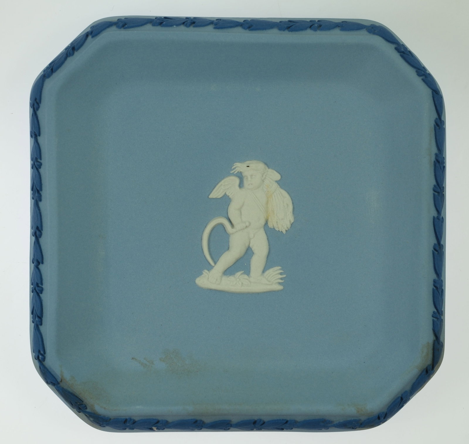 Wedgwood Blue Jasperware Plates with Dark Blue Trim Border (Set of 4) - 2