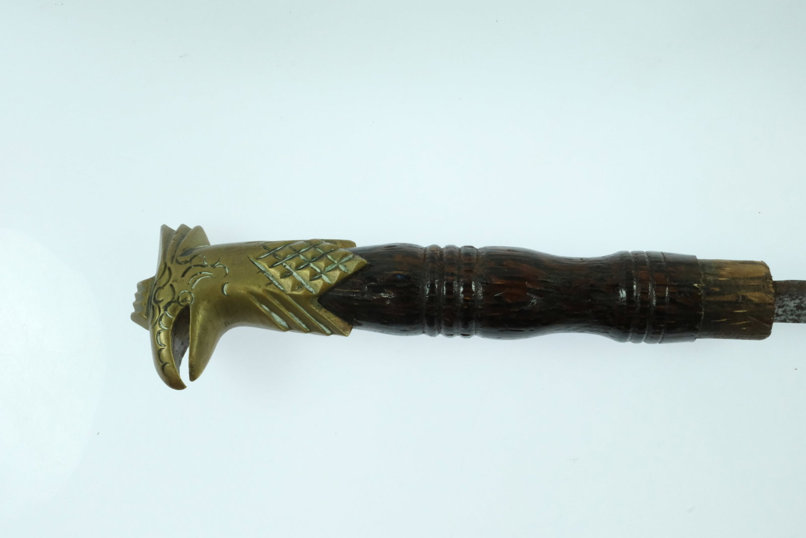 Decorative Dagger with Eagle Head Brass Pommel in Sheath finished with a 308 Winchester Cartridge - 3