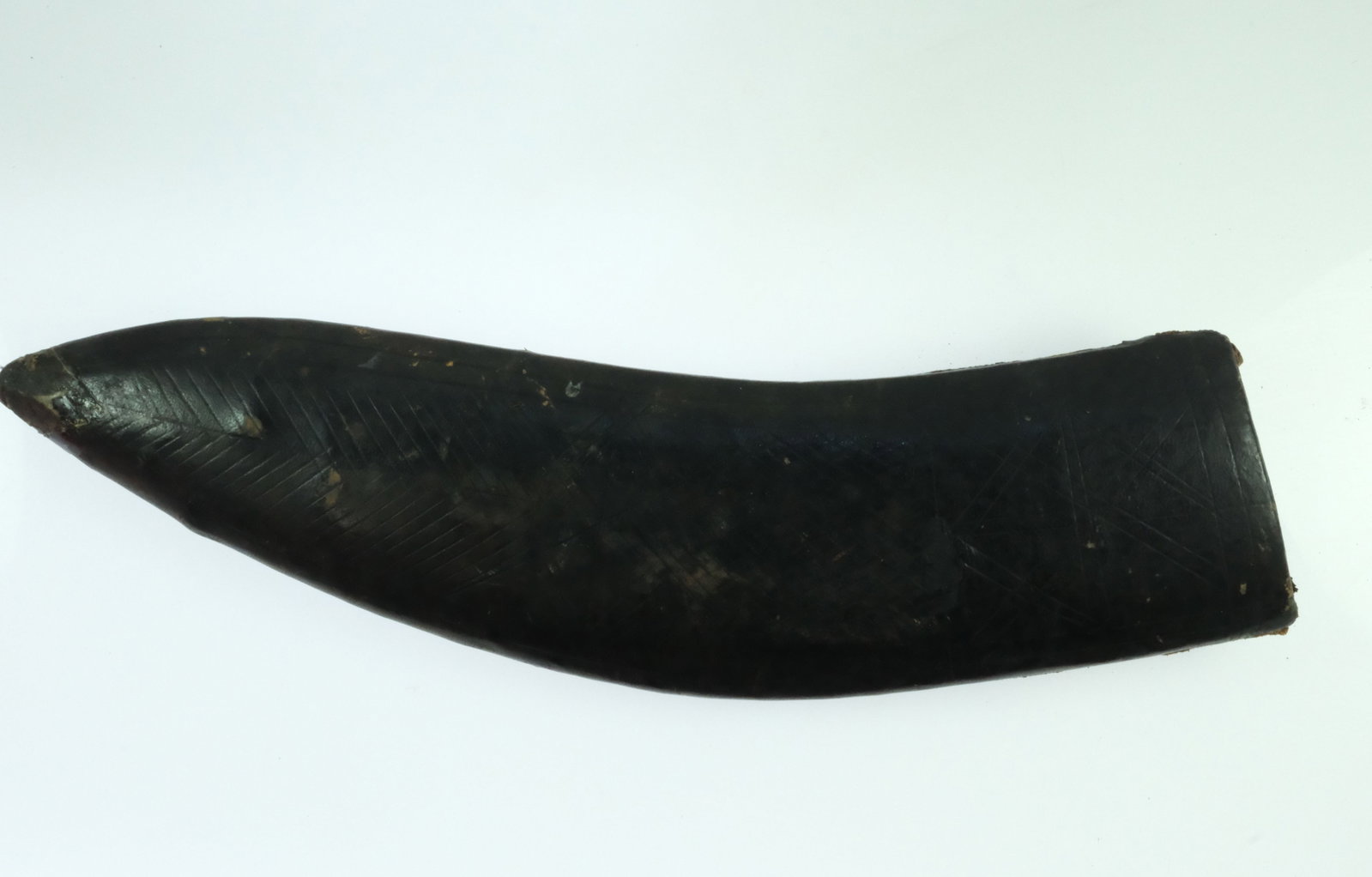 Decorative Nepalese Gurkha Kukri Curved Blade with metal inlay decoration in Black Sheath - 6