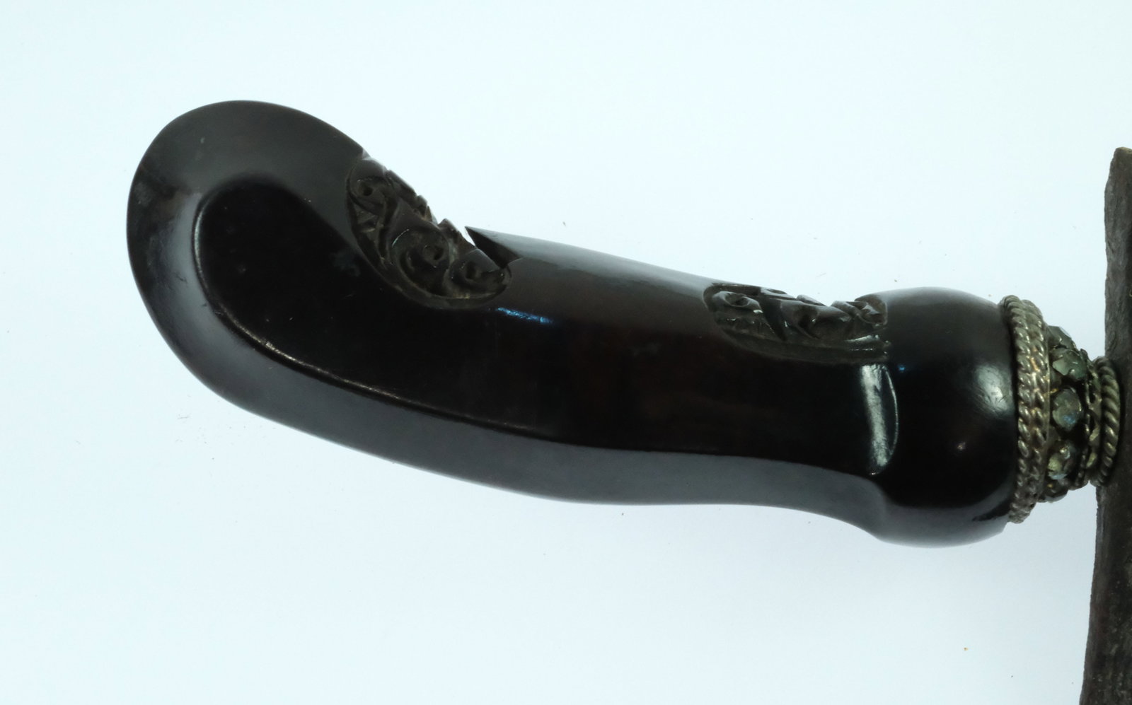 Javanese Wavy-bladed Keris Dagger with Yogyakarta-style Gayaman Sheath & Timoho Wood Handle - 4