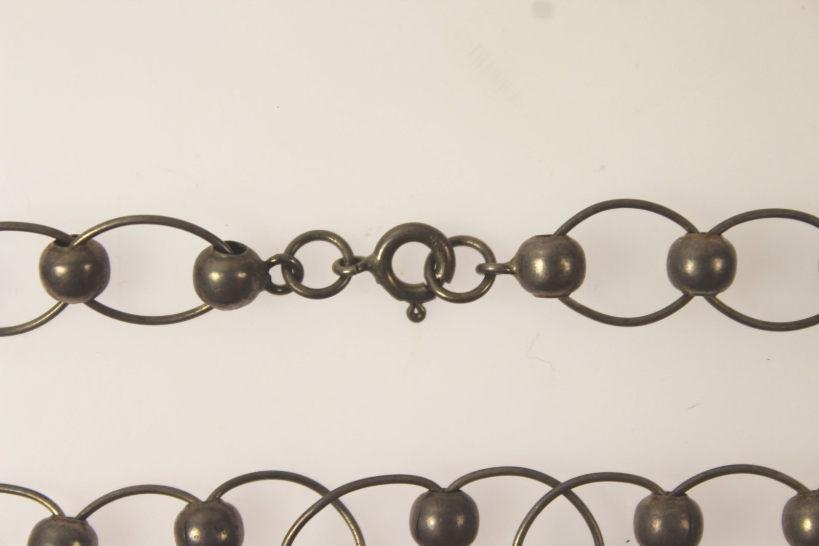 Bead Link Necklace in Sterling (925) Silver - 2