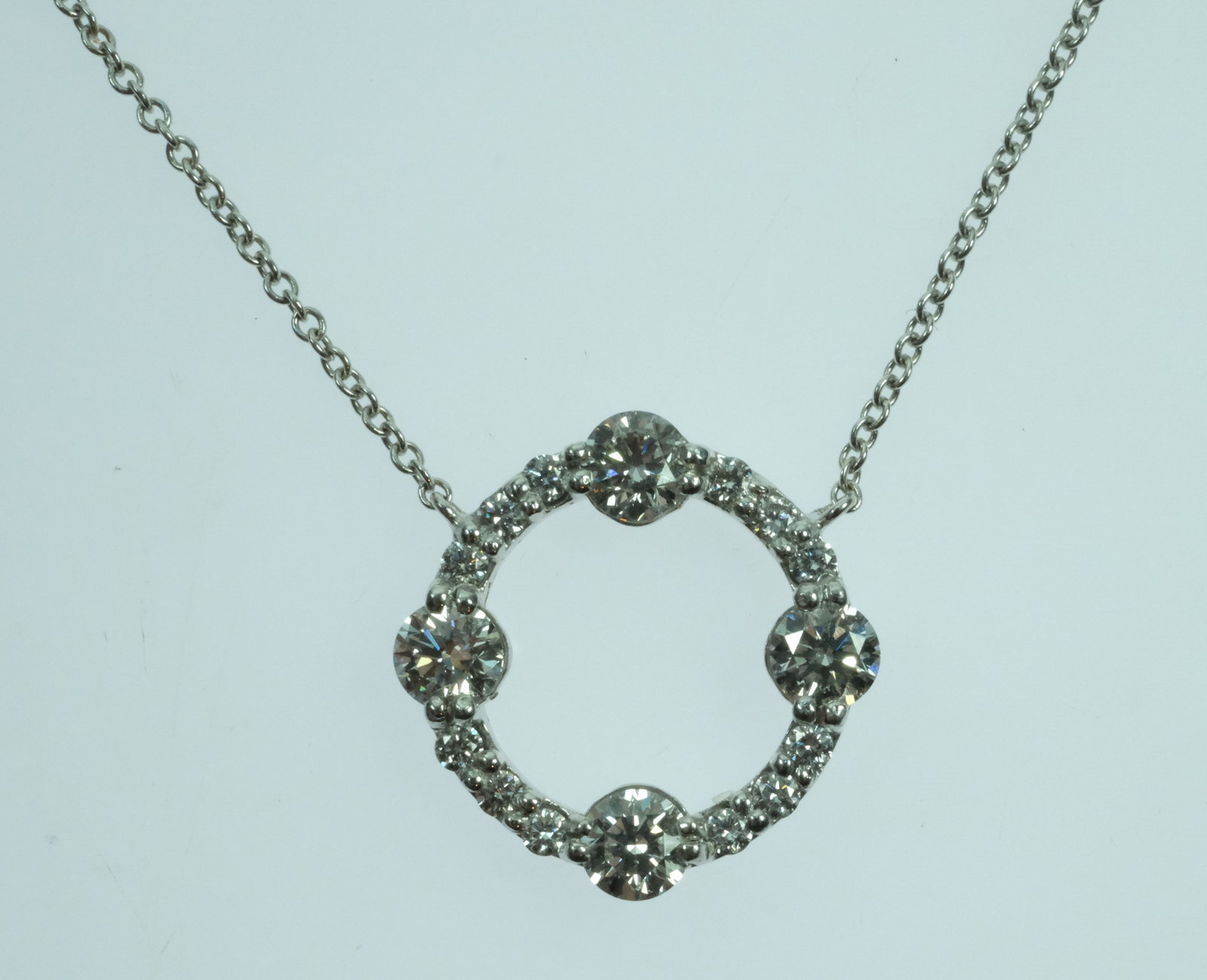 Impressive Diamond Garland Necklace in 18ct White Gold - 2