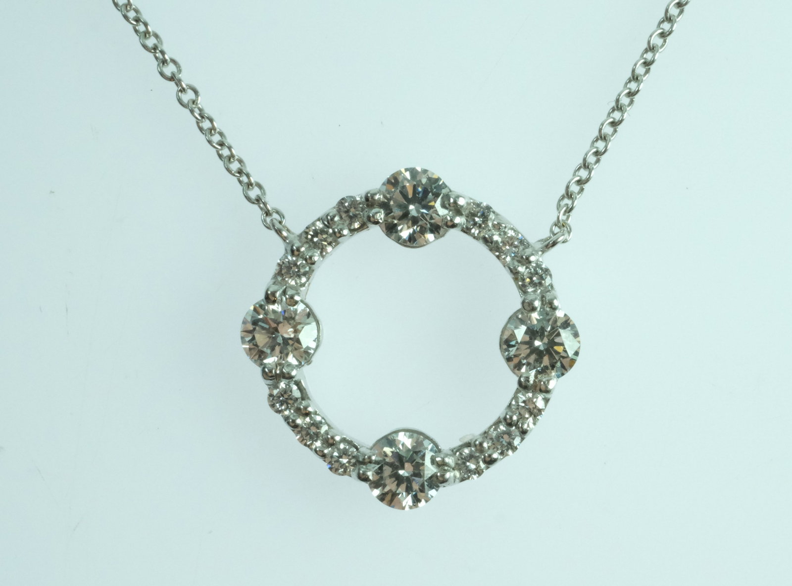 Impressive Diamond Garland Necklace in 18ct White Gold - 3