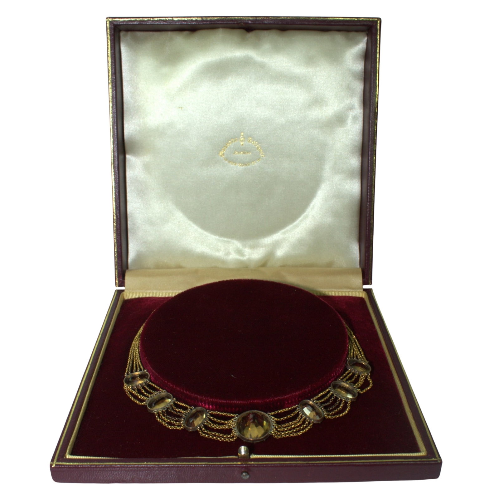 Antique Citrine Necklace in 18ct Yellow Gold - 3