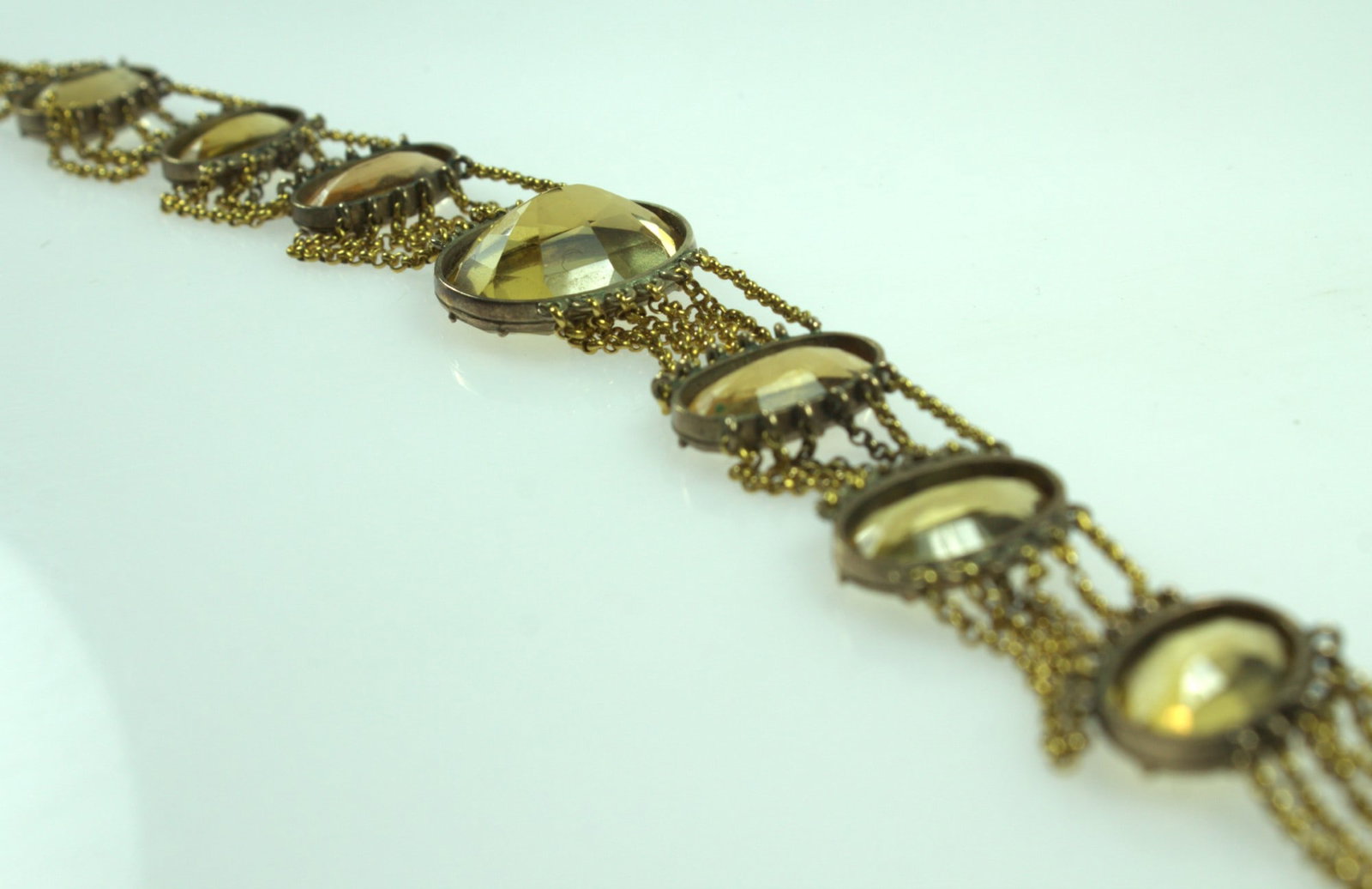 Antique Citrine Necklace in 18ct Yellow Gold - 5
