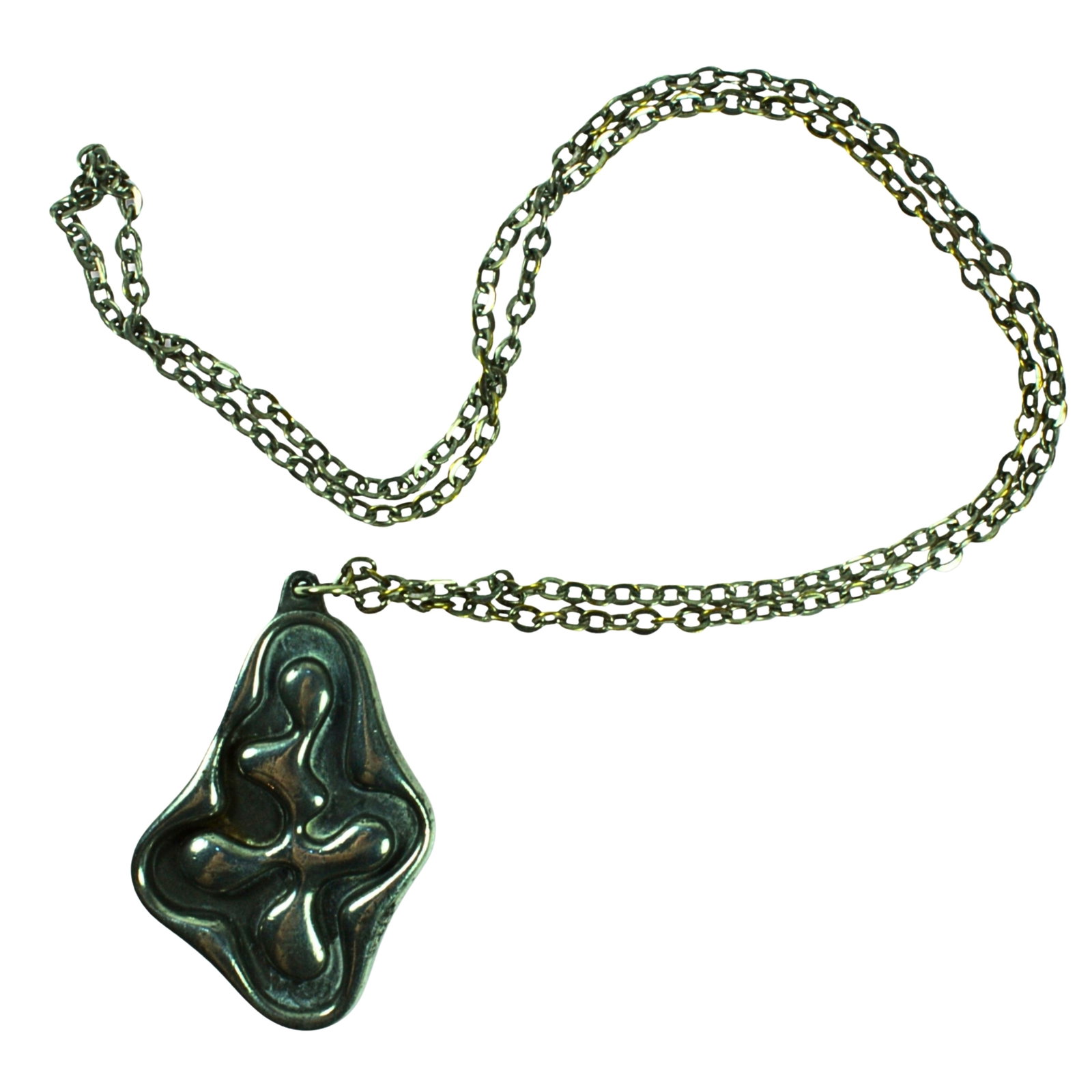 Modern Costume Pendant on Link chain: . Size Weighs 52.5 Grams Medium Necklaces & Pendants