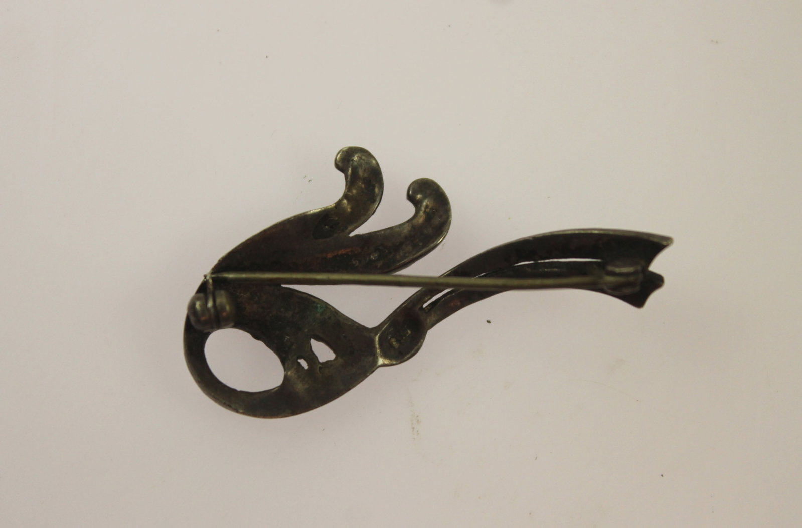 Vintage Marcasite Brooch in Sterling (925) Silver - 2