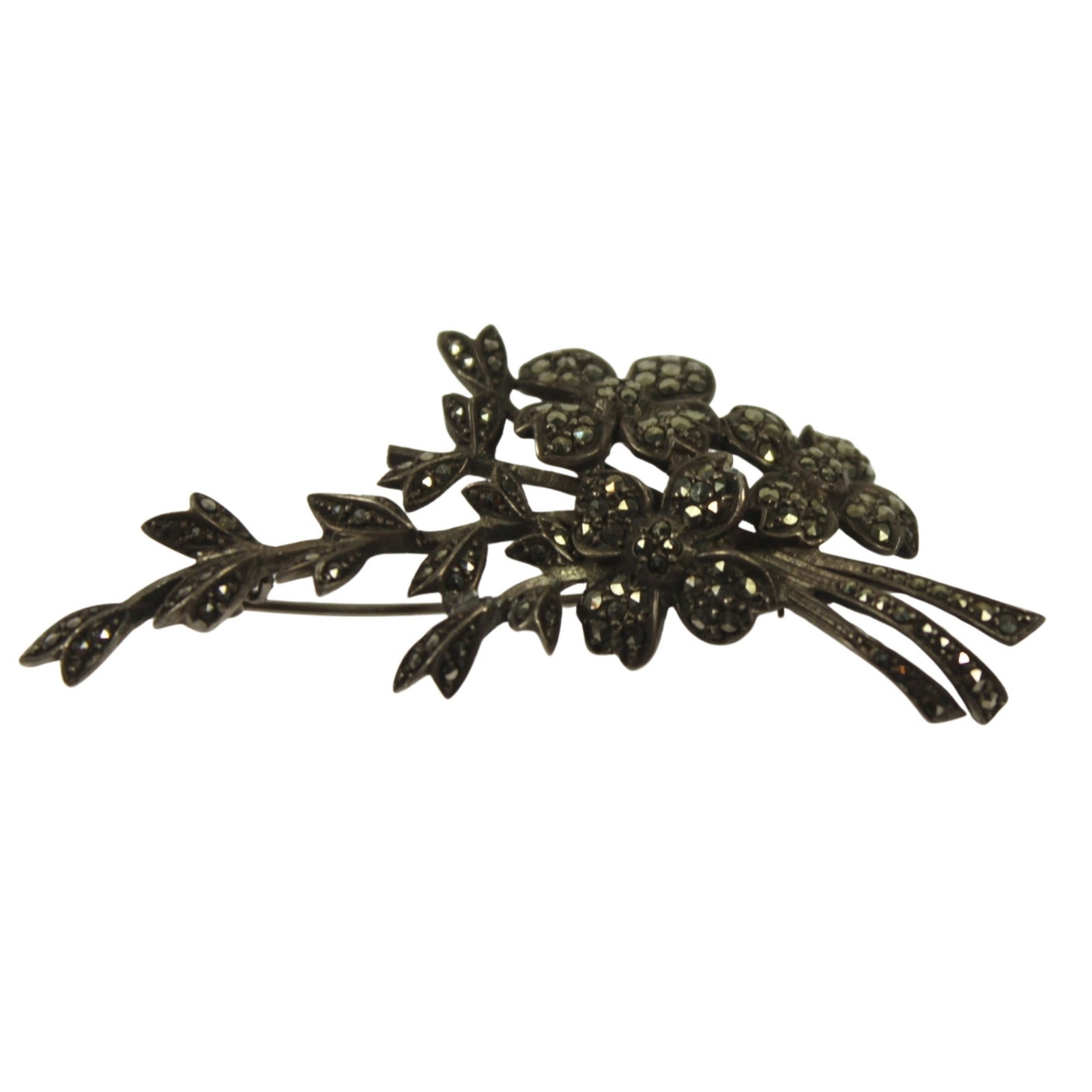 Vintage Marcasite Brooch in Sterling (925) Silver (1 of 2)