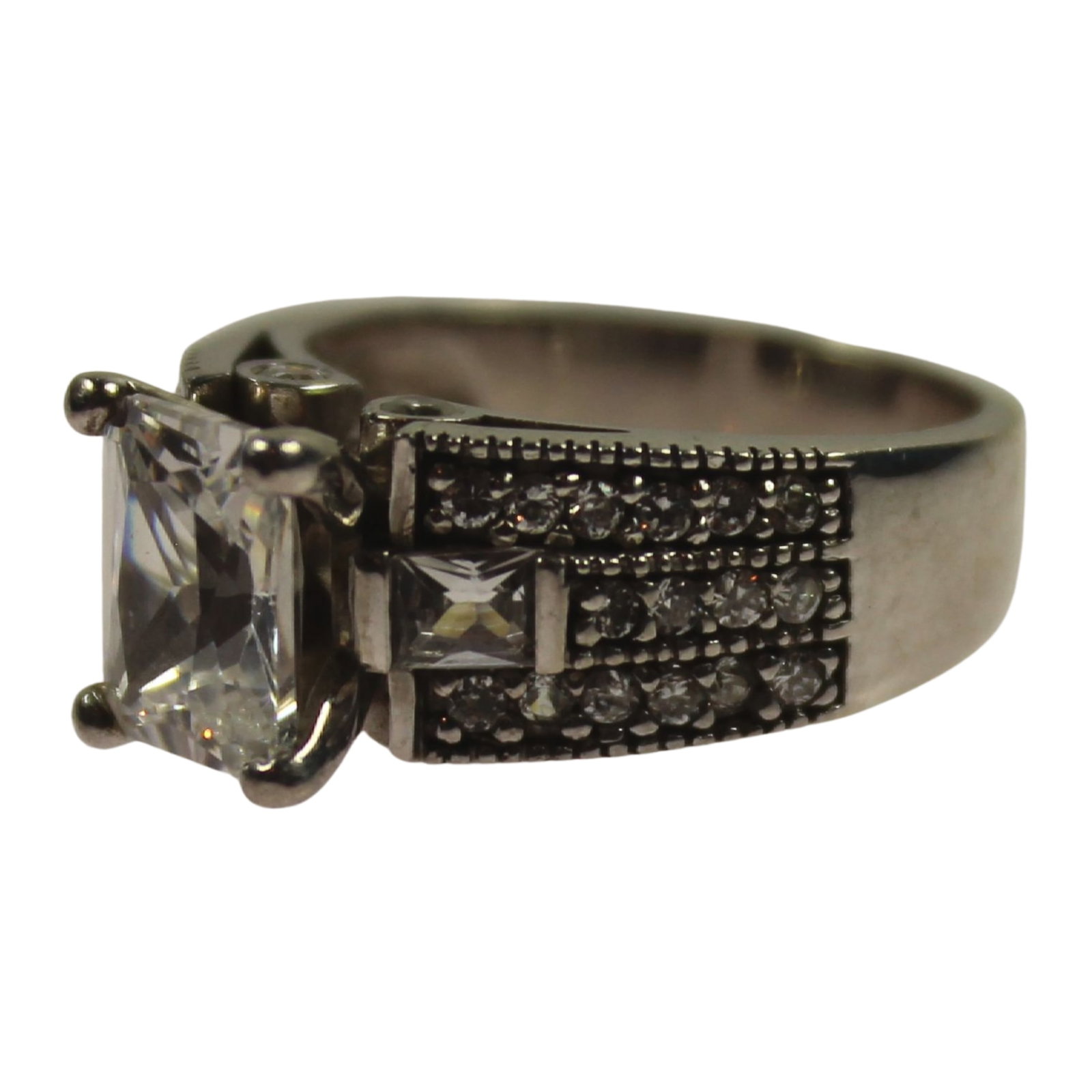 Faux Diamond Ring in Sterling (925) Silver (1 of 3)