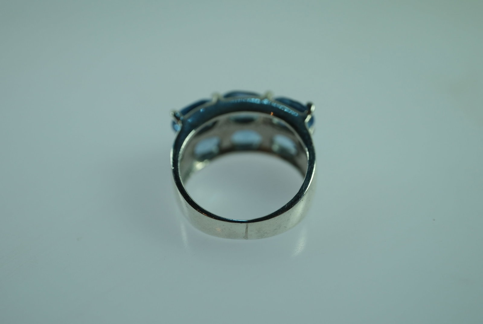 London Blue Topaz Ring in Sterling (925) Silver - 3